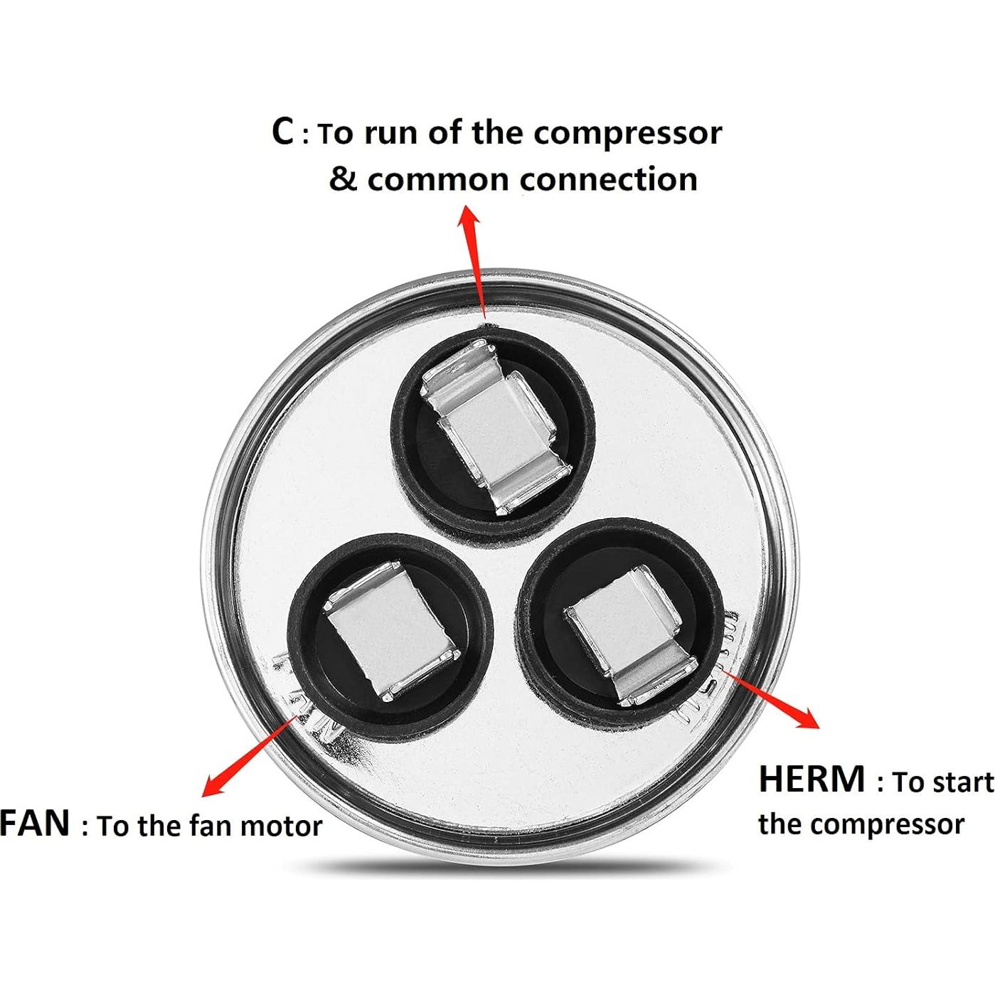 Capacitor de Aire Acondicionado Boffdock 30+5 MFD 370/440V