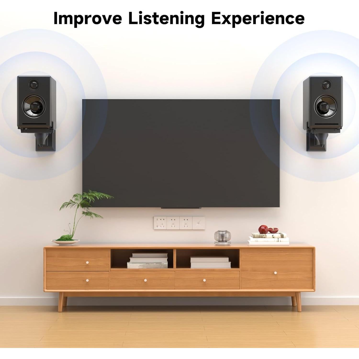 Soportes de Pared para Altavoces Suptek - Ajustables hasta 25kg