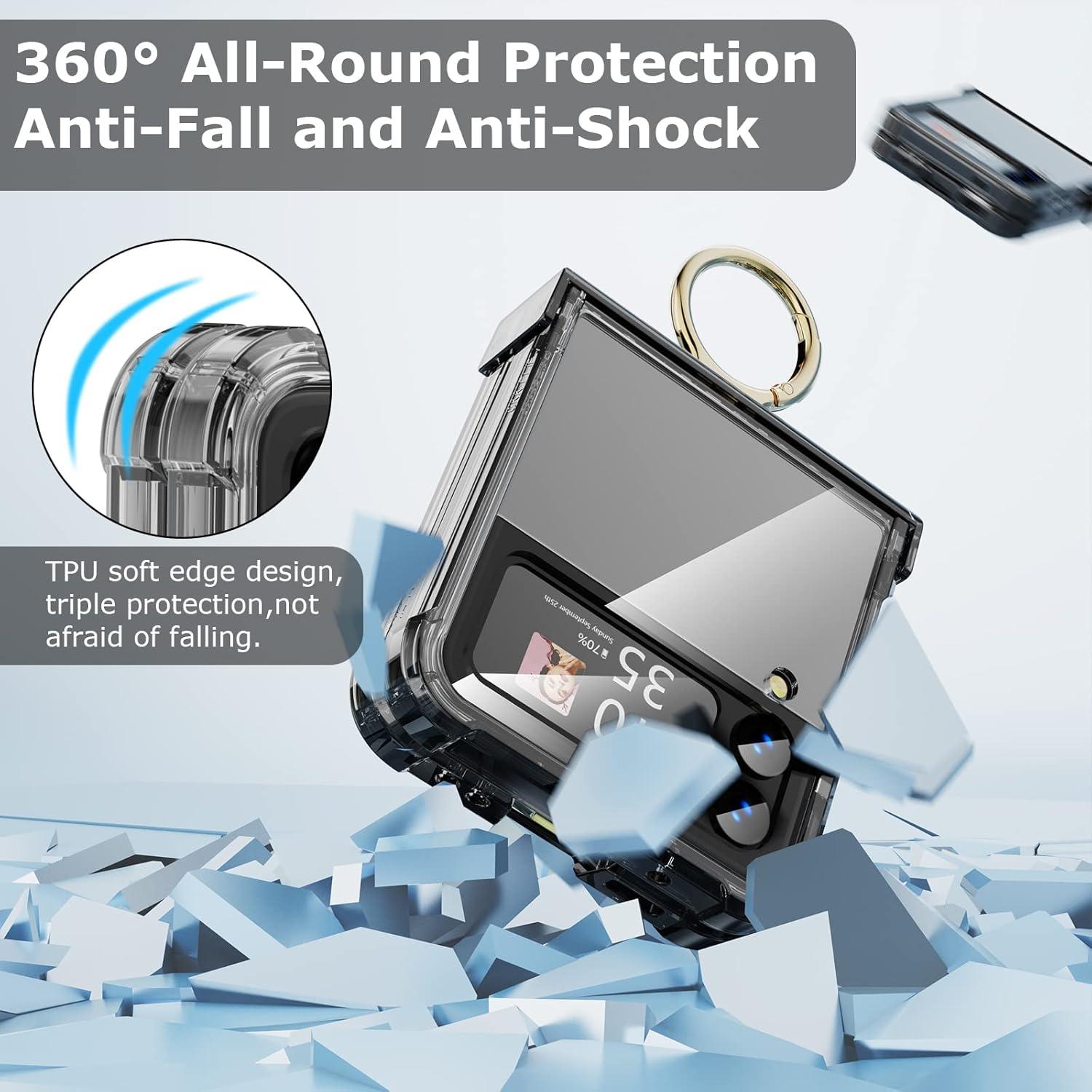 Funda DAKORIE para Galaxy Z Flip 3 5G - Protección Total Negra