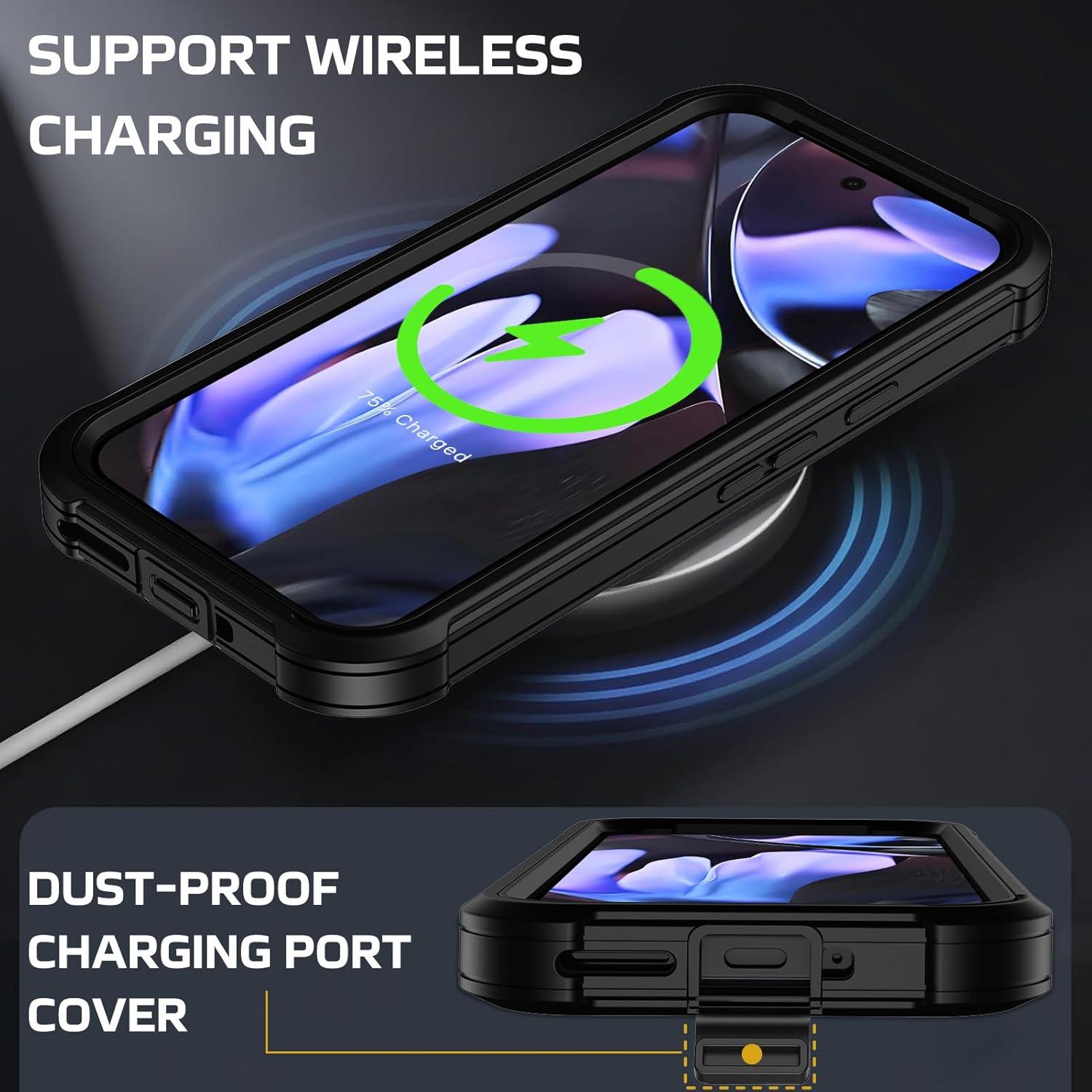 Funda Google Pixel 9 Pro XL con 2 Protectores y Clip 360°