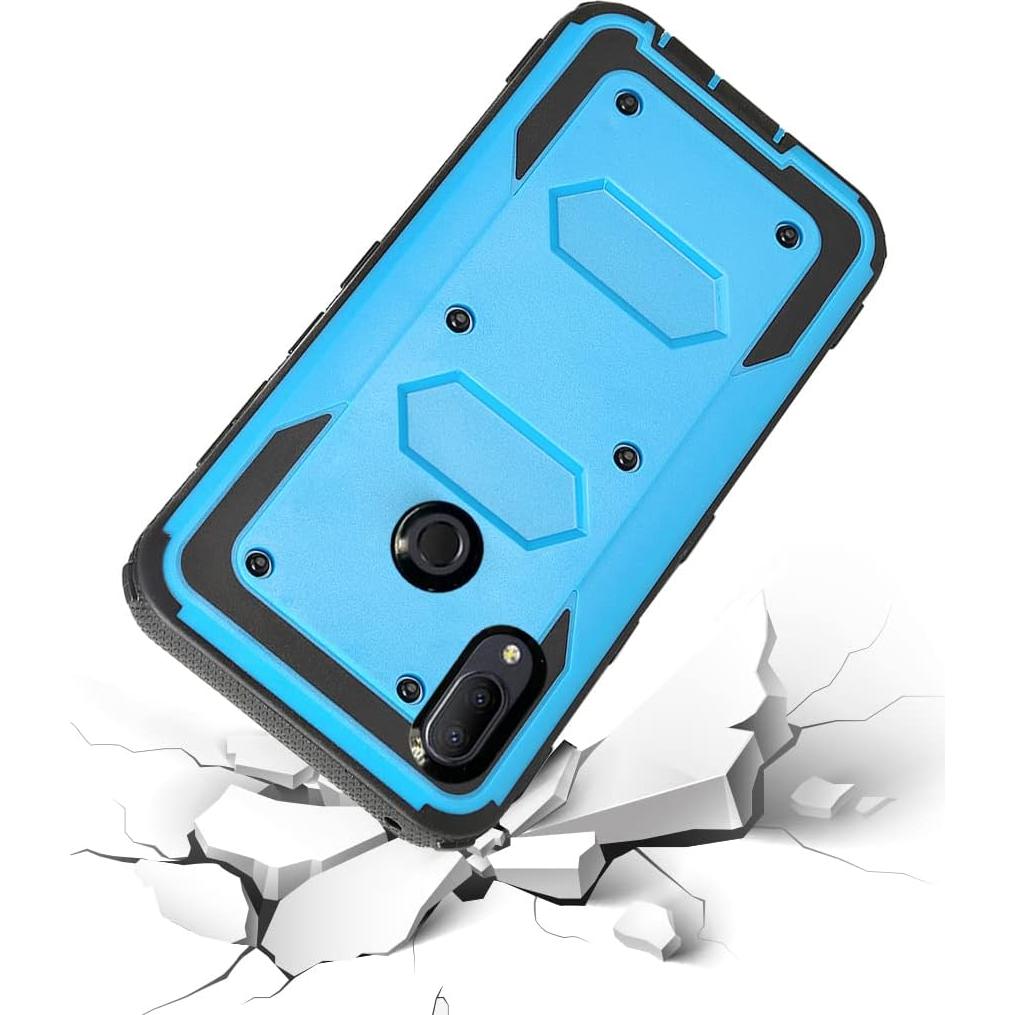 Funda Híbrida Asuwish para Alcatel 3V 2019 Azul Resistente