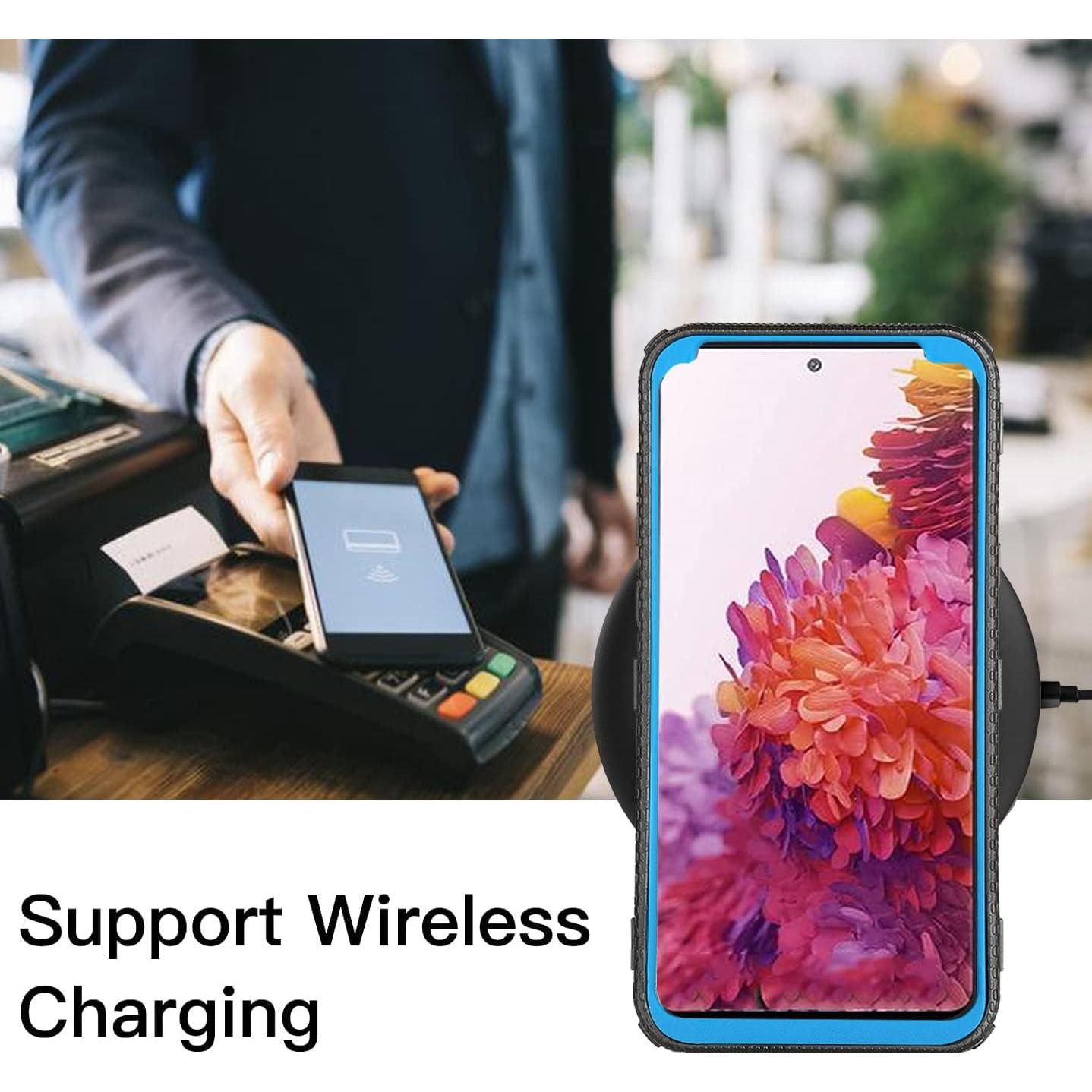 Funda Híbrida Asuwish para Alcatel 3V 2019 Azul Resistente