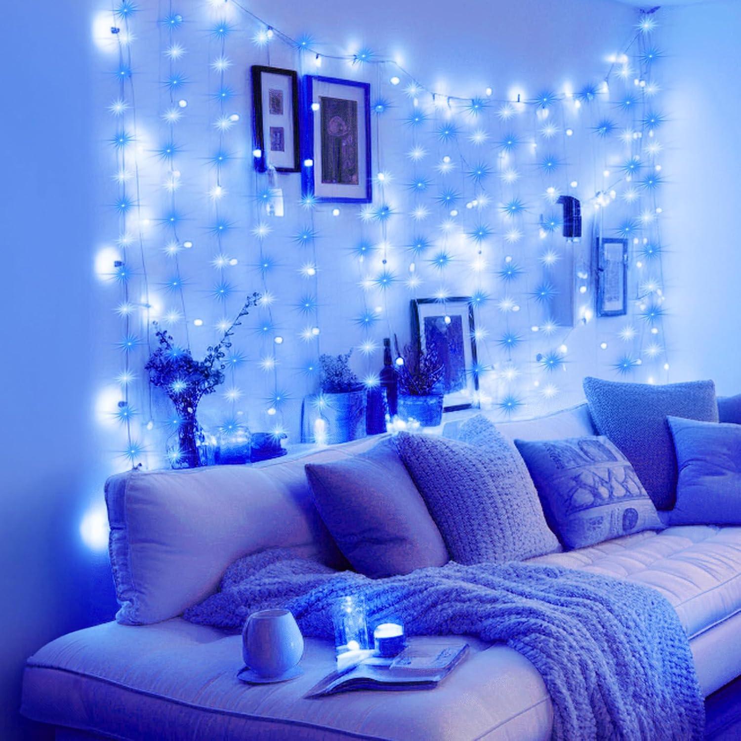 Luces de Cortina LED Minetom 300 Luces USB Regulables 8 Modos