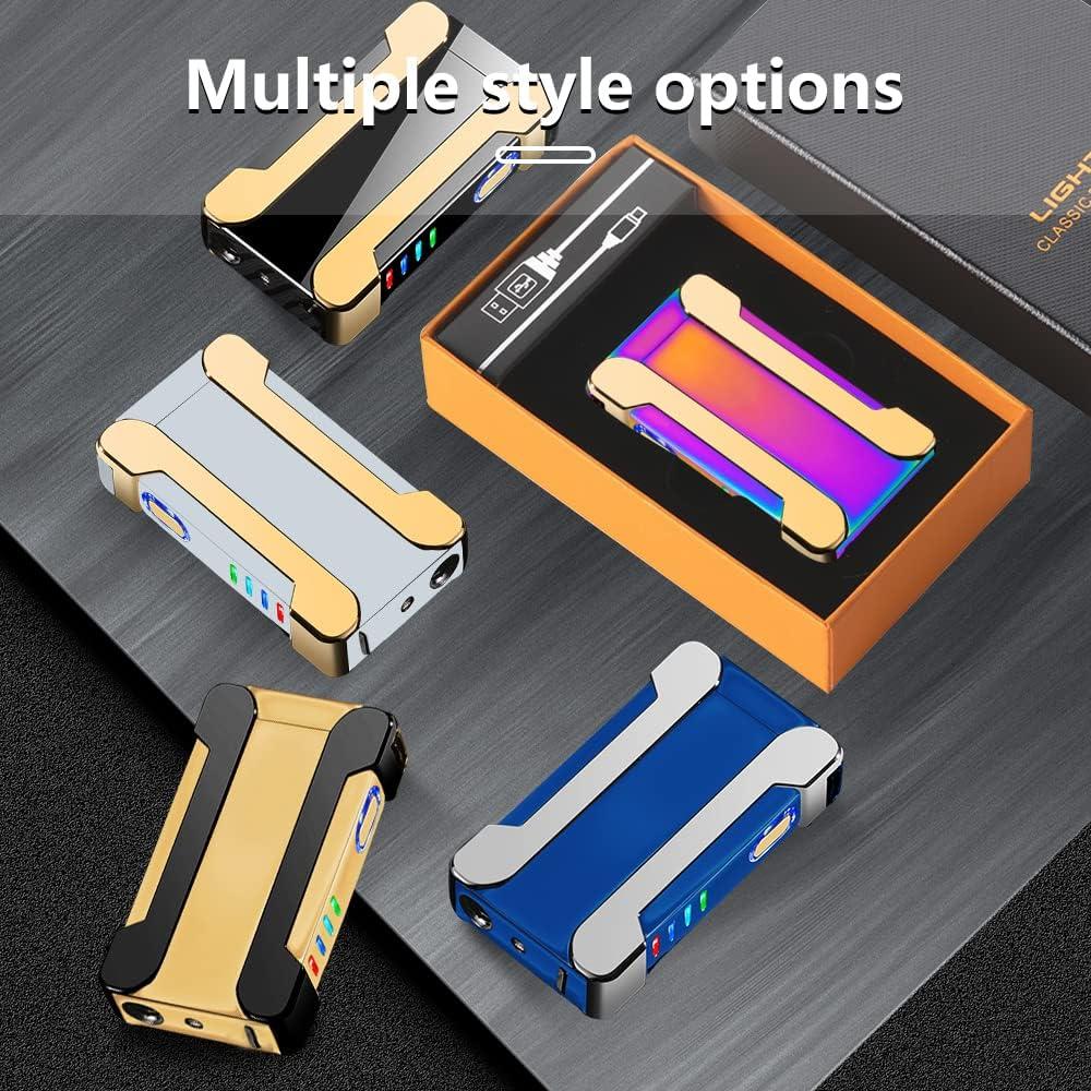 Encendedor Eléctrico YOZWOO Doble Arco Plasma Recargable USB Azul