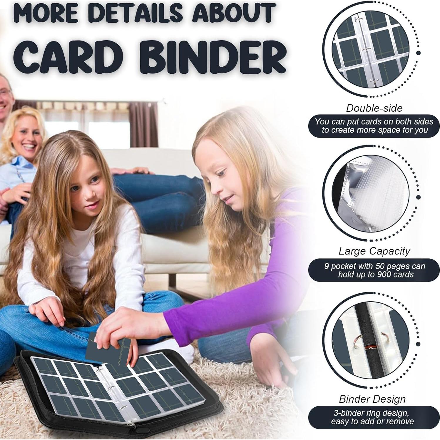 Carpeta de Tarjetas Coleccionables HYMENEX 900 Bolsillos PU