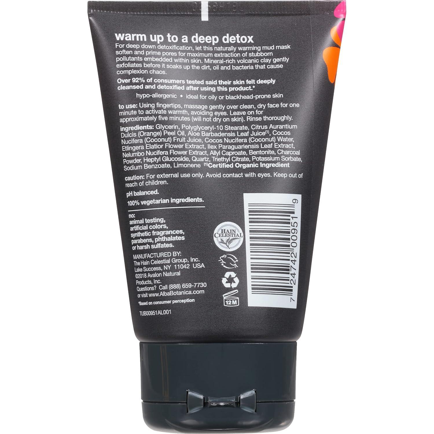 Mascarilla de barro calentada Alba Botanica 113.4 g desintoxicante