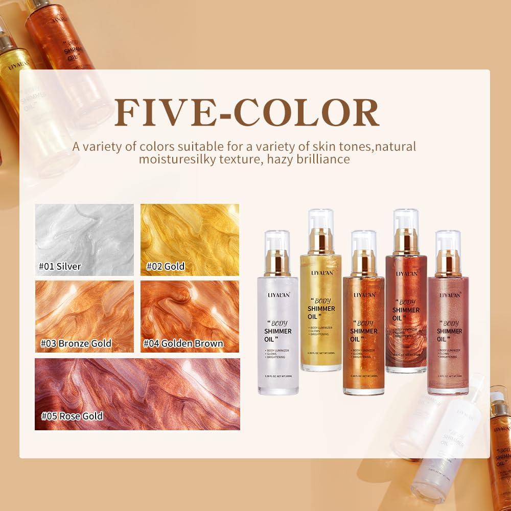 Aceite Corporal Brillante LIYALAN Perla Blanca 82.9 ml