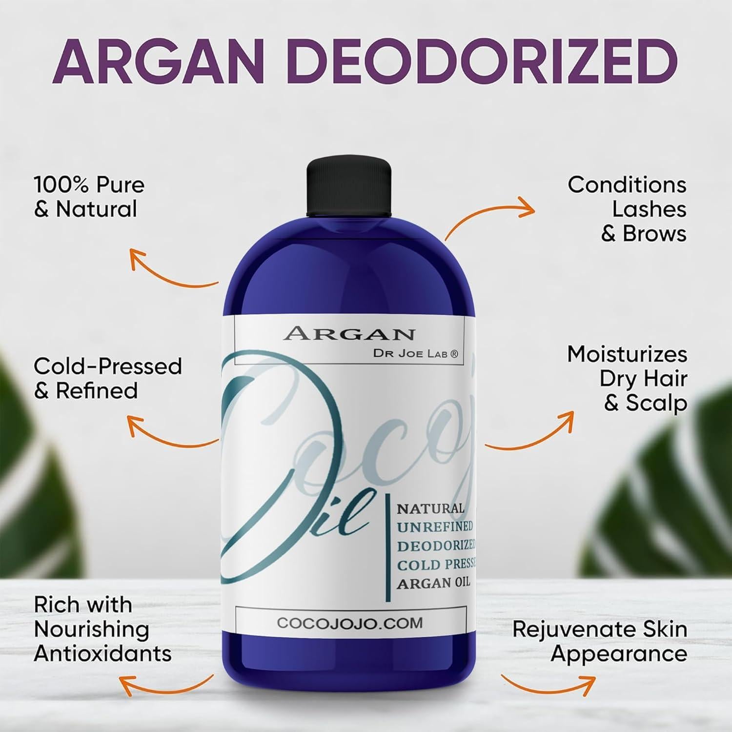Aceite de Argán Orgánico Dr Joe Lab 236ml - Hidratante Piel y Cabello