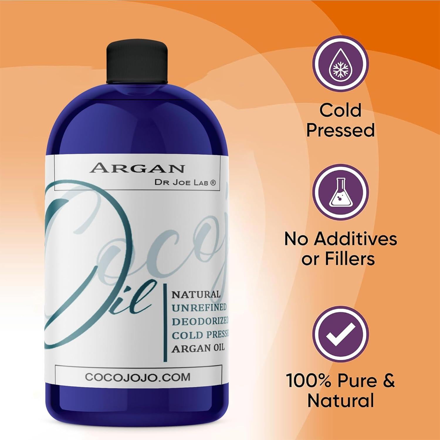 Aceite de Argán Orgánico Dr Joe Lab 236ml - Hidratante Piel y Cabello