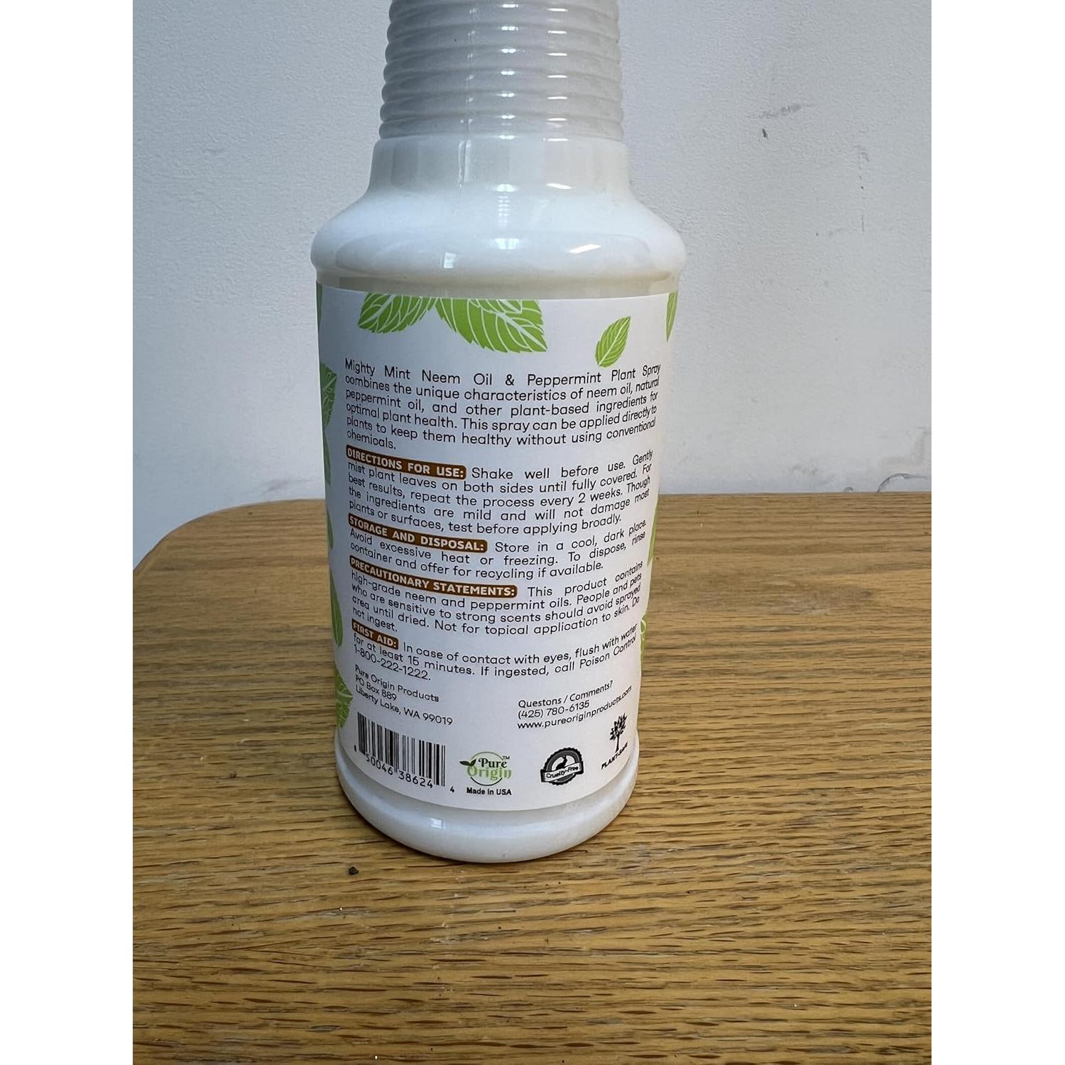 Spray Nutriente para Plantas Pure Origin 473 ml - Aceite de Neem y Menta