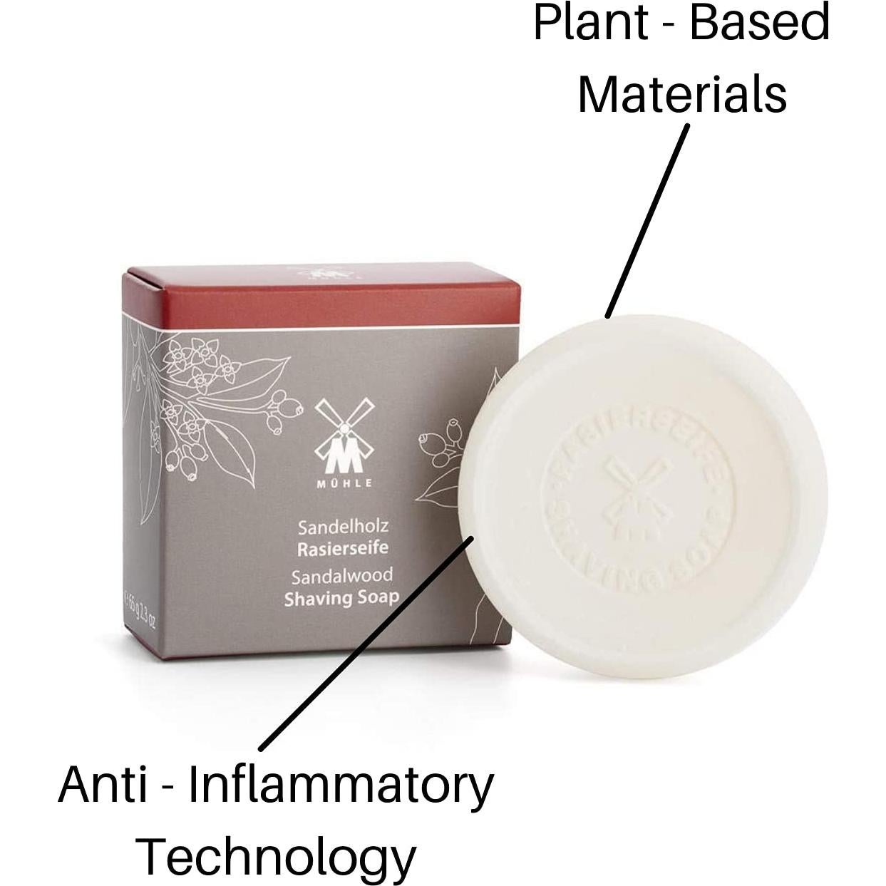 Jabón de Afeitar MÜHLE Sándalo 65g - Espuma Rica y Aromatizado