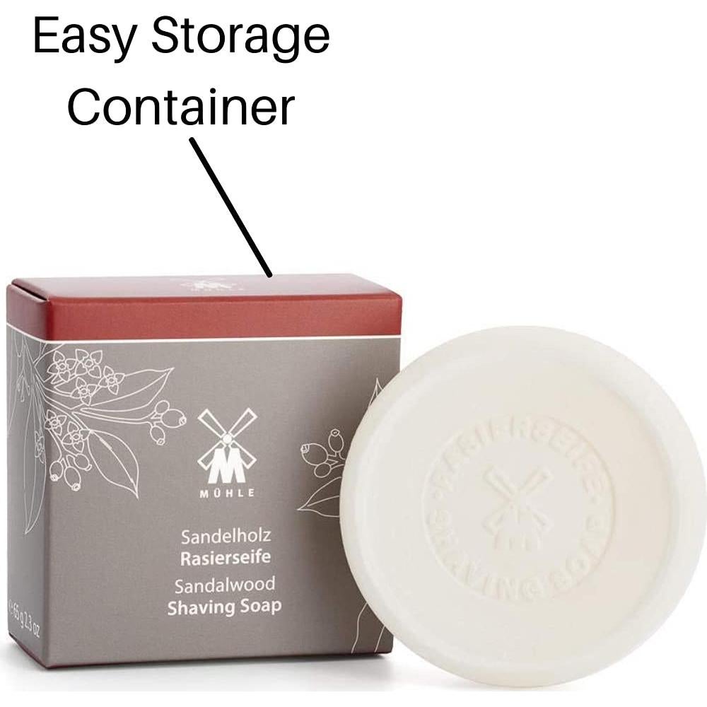 Jabón de Afeitar MÜHLE Sándalo 65g - Espuma Rica y Aromatizado