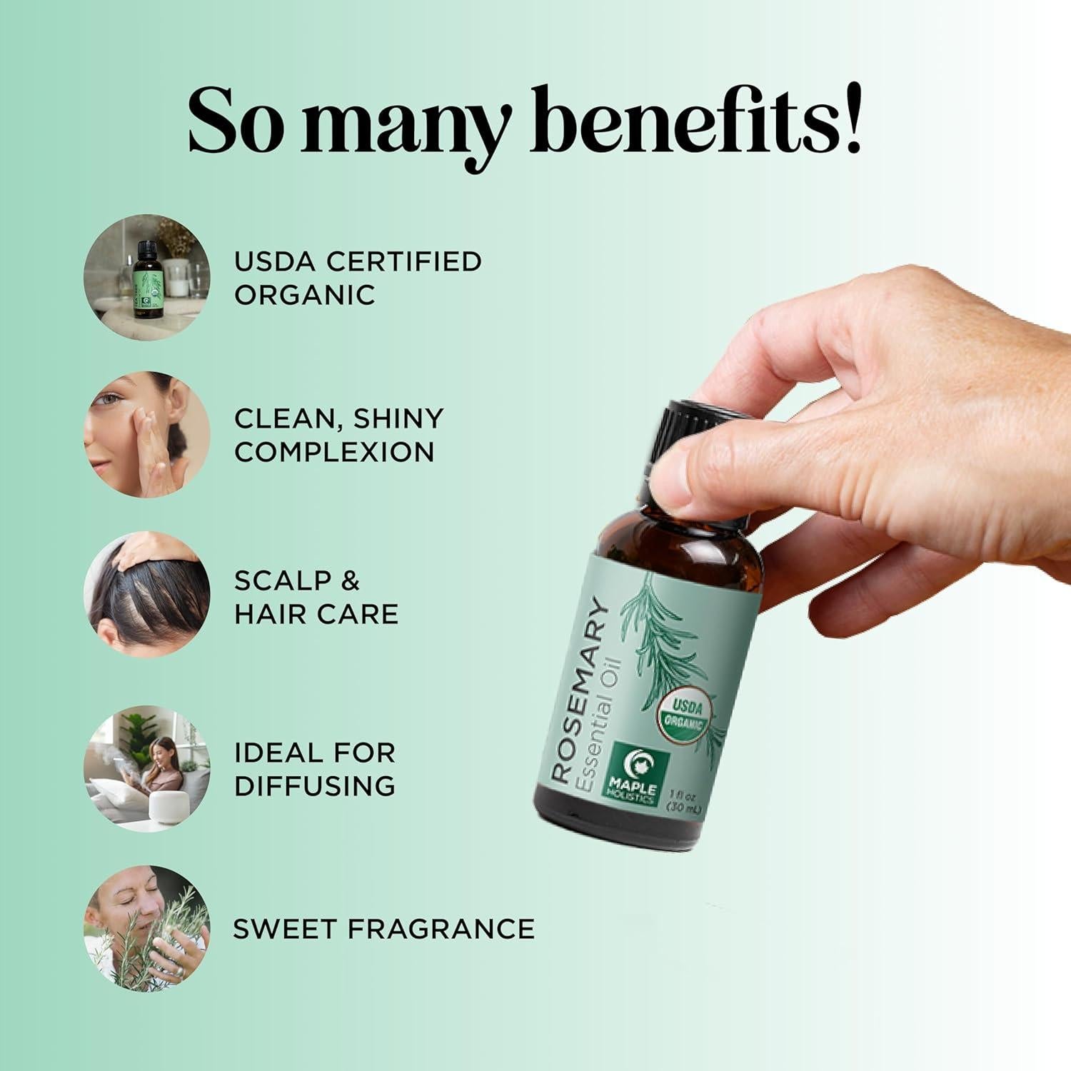 Aceite Esencial de Romero Orgánico 30 ml - Maple Holistics