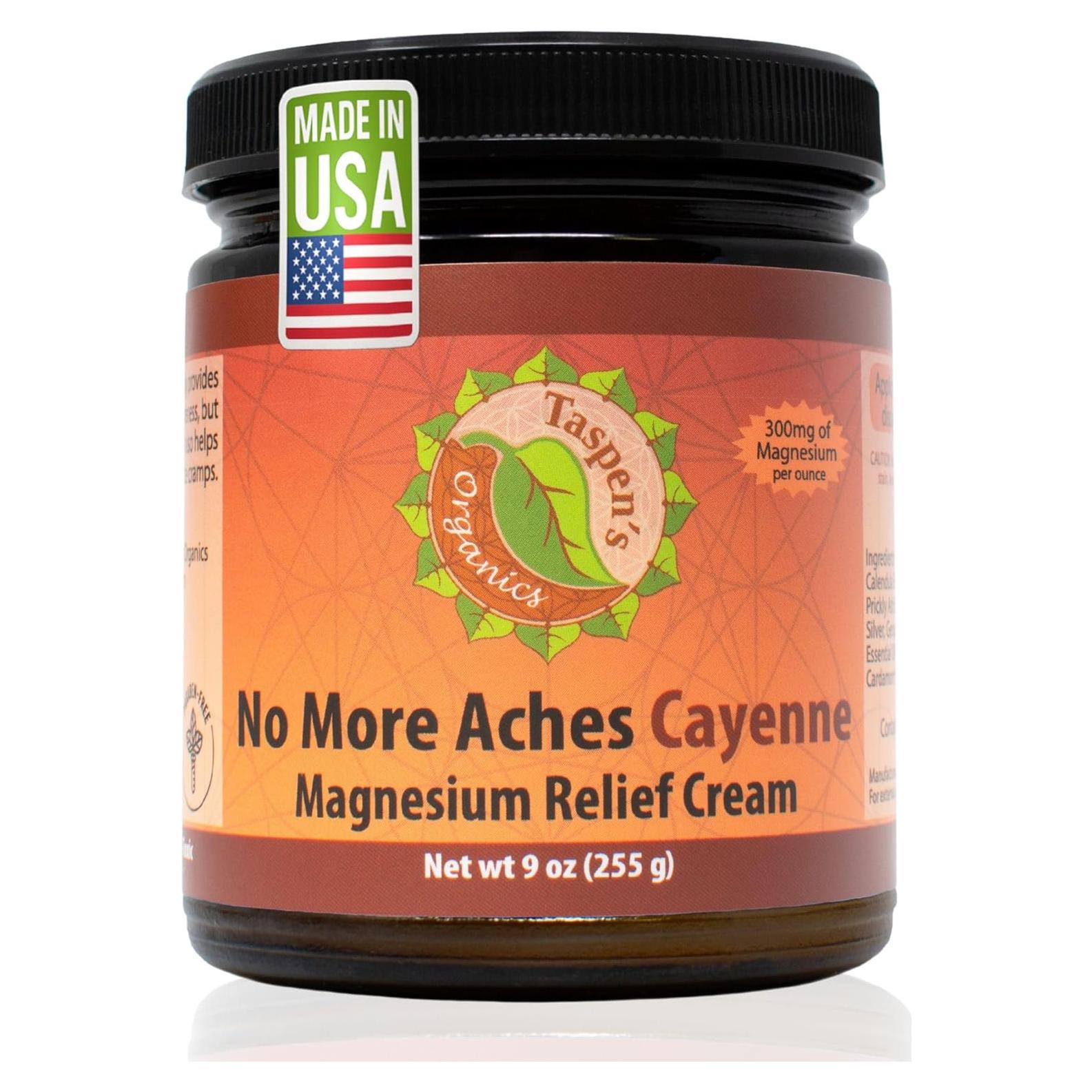 Crema de Alivio Muscular Taspen's Organics 255 g - Cayena y Magnesio