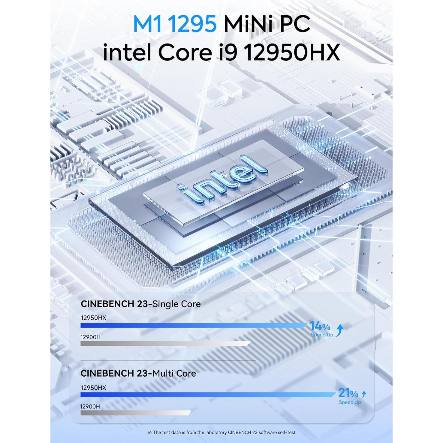 MINISFORUM M1-1295 Mini PC i9-12950HX 16C/24T 8TB SSD