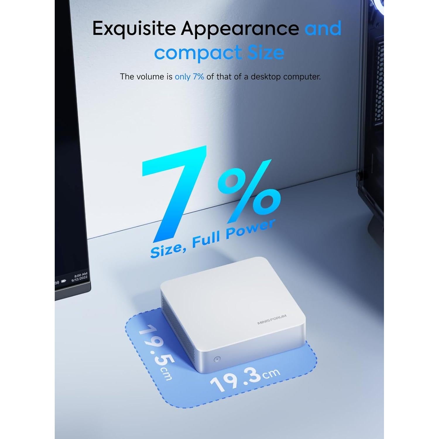 MINISFORUM M1-1295 Mini PC i9-12950HX 16C/24T 8TB SSD