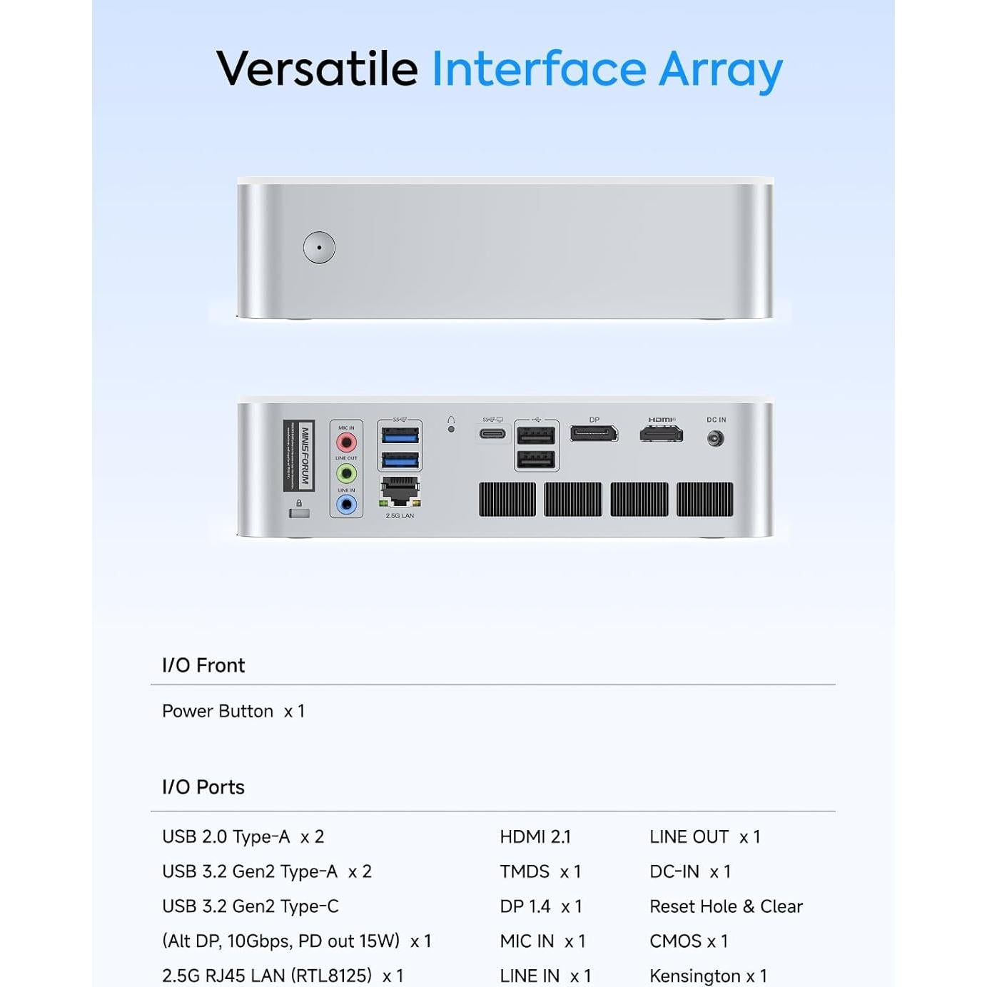 MINISFORUM M1-1295 Mini PC i9-12950HX 16C/24T 8TB SSD