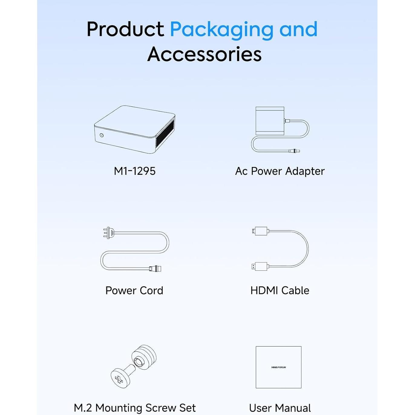 MINISFORUM M1-1295 Mini PC i9-12950HX 16C/24T 8TB SSD