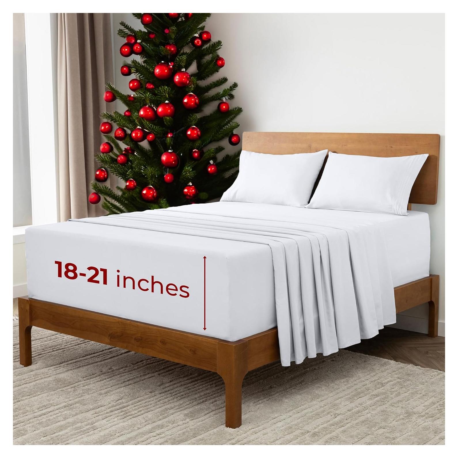 Juego de Sábanas Mellanni King Dividida 5 Piezas Extra Profundo