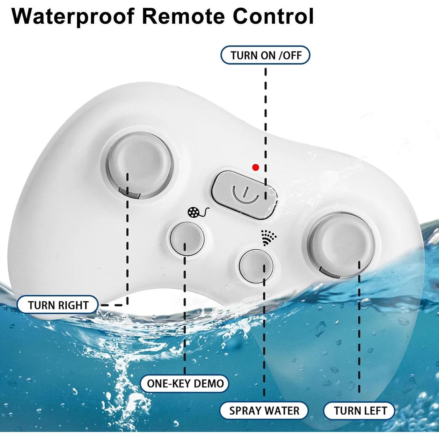 Juguete de piscina tiburón RC Bayehngs 34.5cm con luz