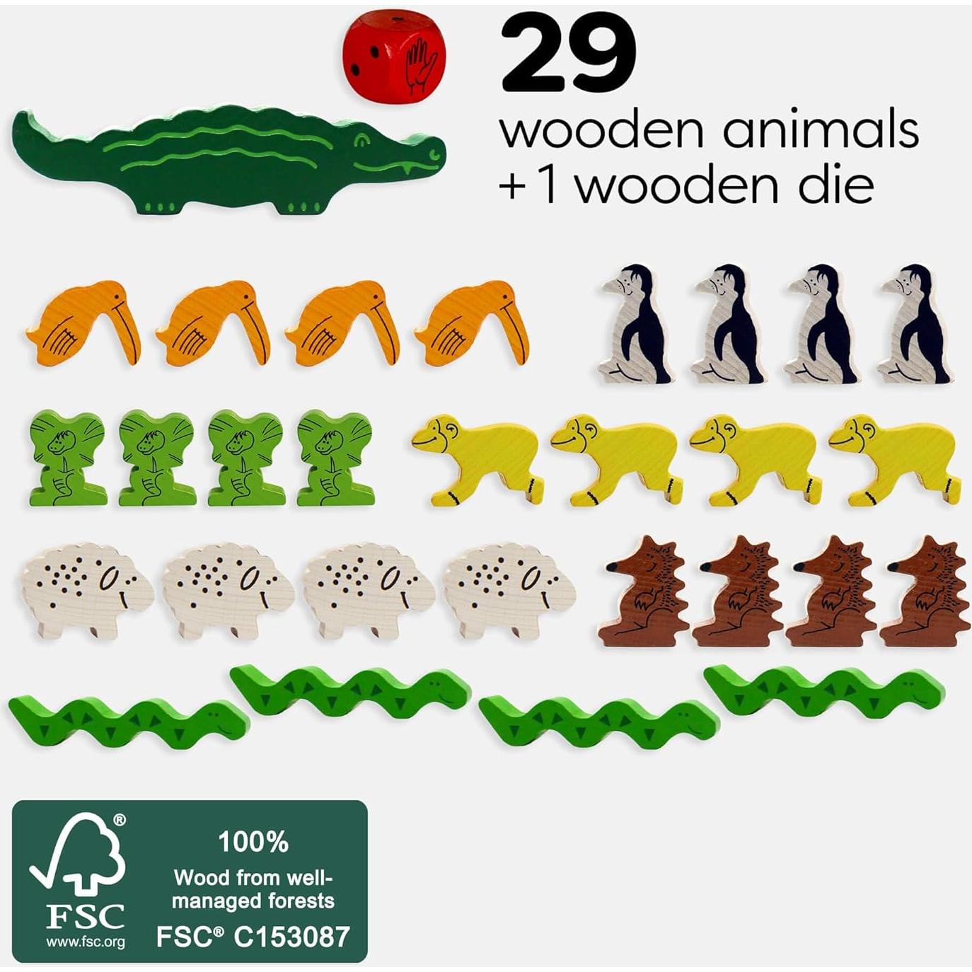 Juego de Apilamiento Animal Sobre Animal HABA - 29 Piezas