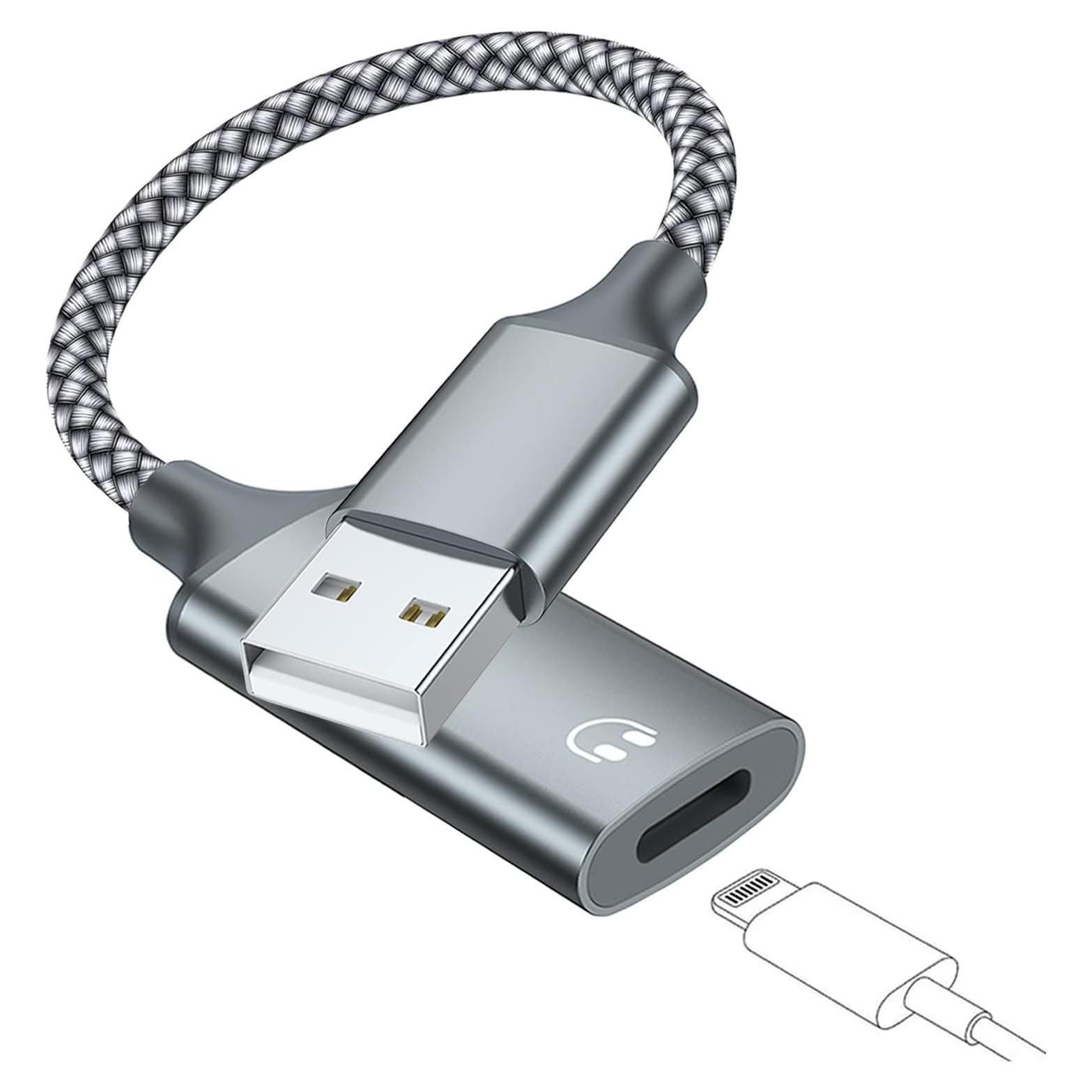 Adaptador de Audio USB A a Lightning LecLooc HiFi Gris