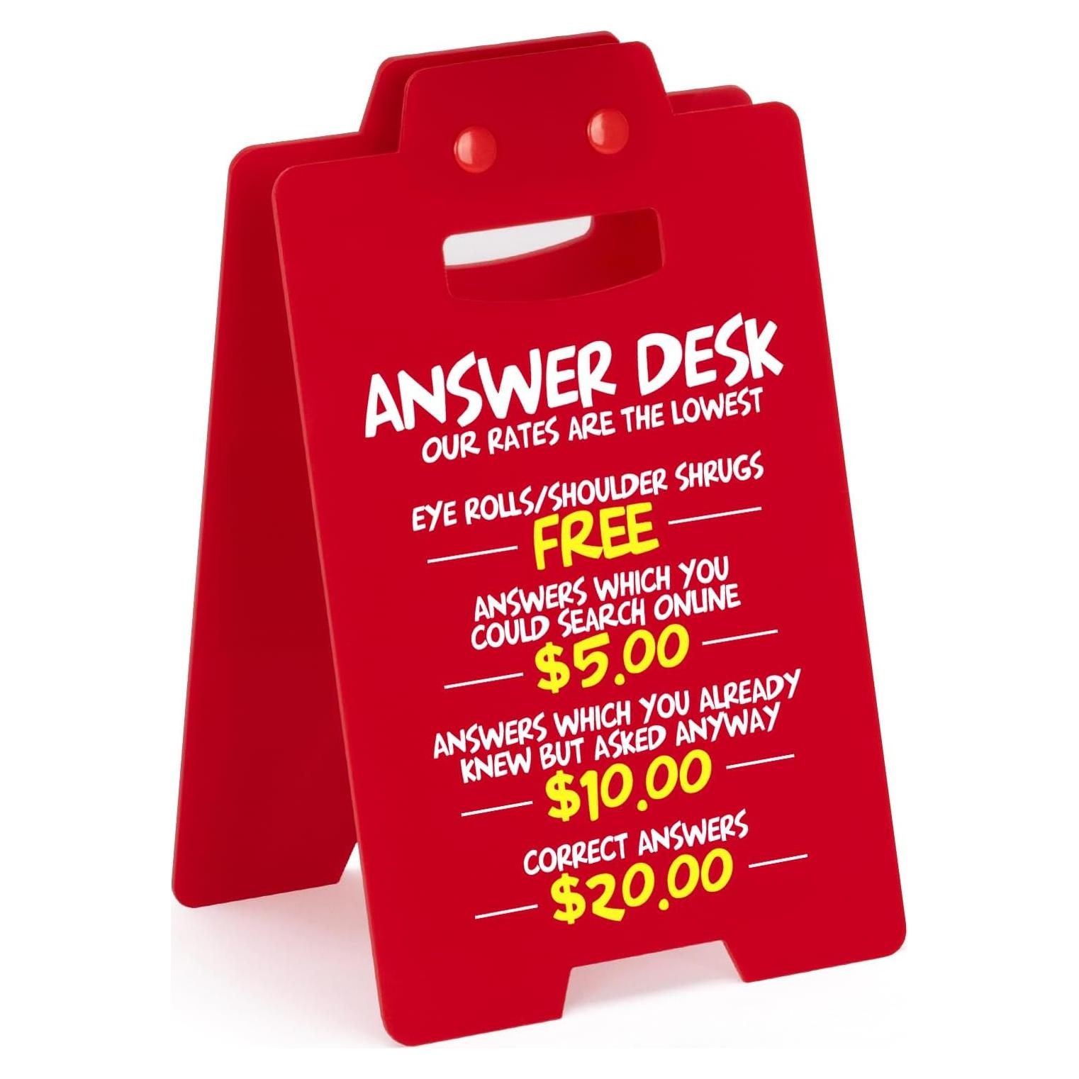 Letrero de Escritorio Divertido FACAJO Rojo 16x9 cm