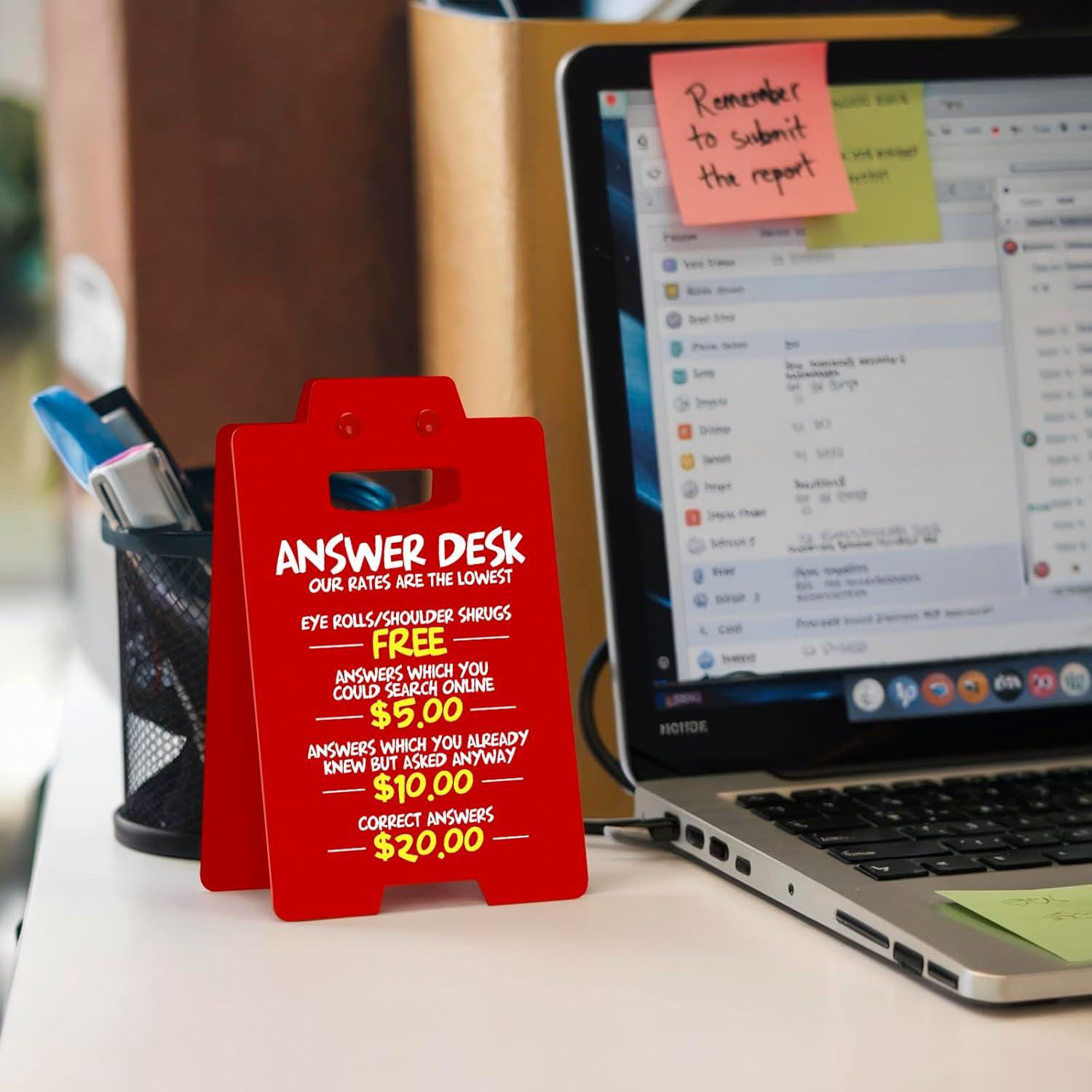 Letrero de Escritorio Divertido FACAJO Rojo 16x9 cm