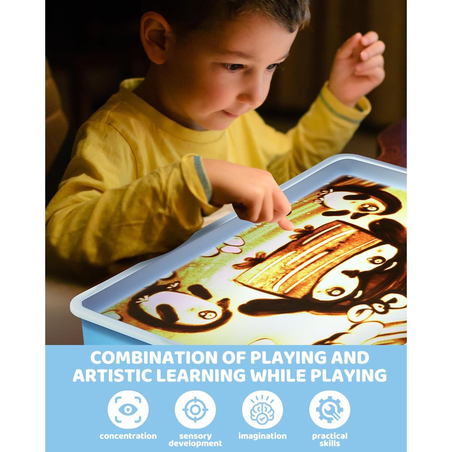 Mesa de Luz para Niños AtMini 40.64 cm - Caja de Pintura de Arena