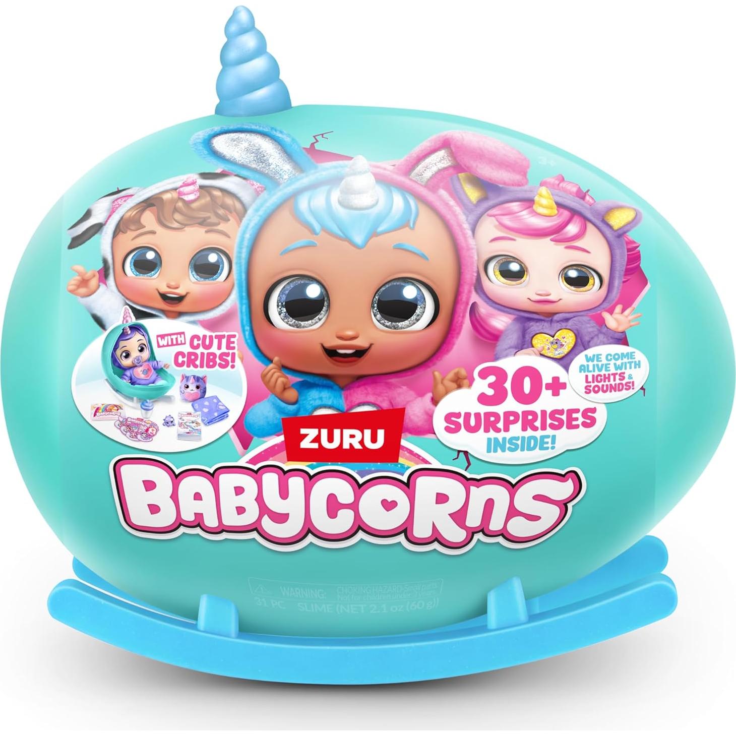 Muñeca Interactiva Babycorns Grande ZURU Conejo con Luces y Sonidos
