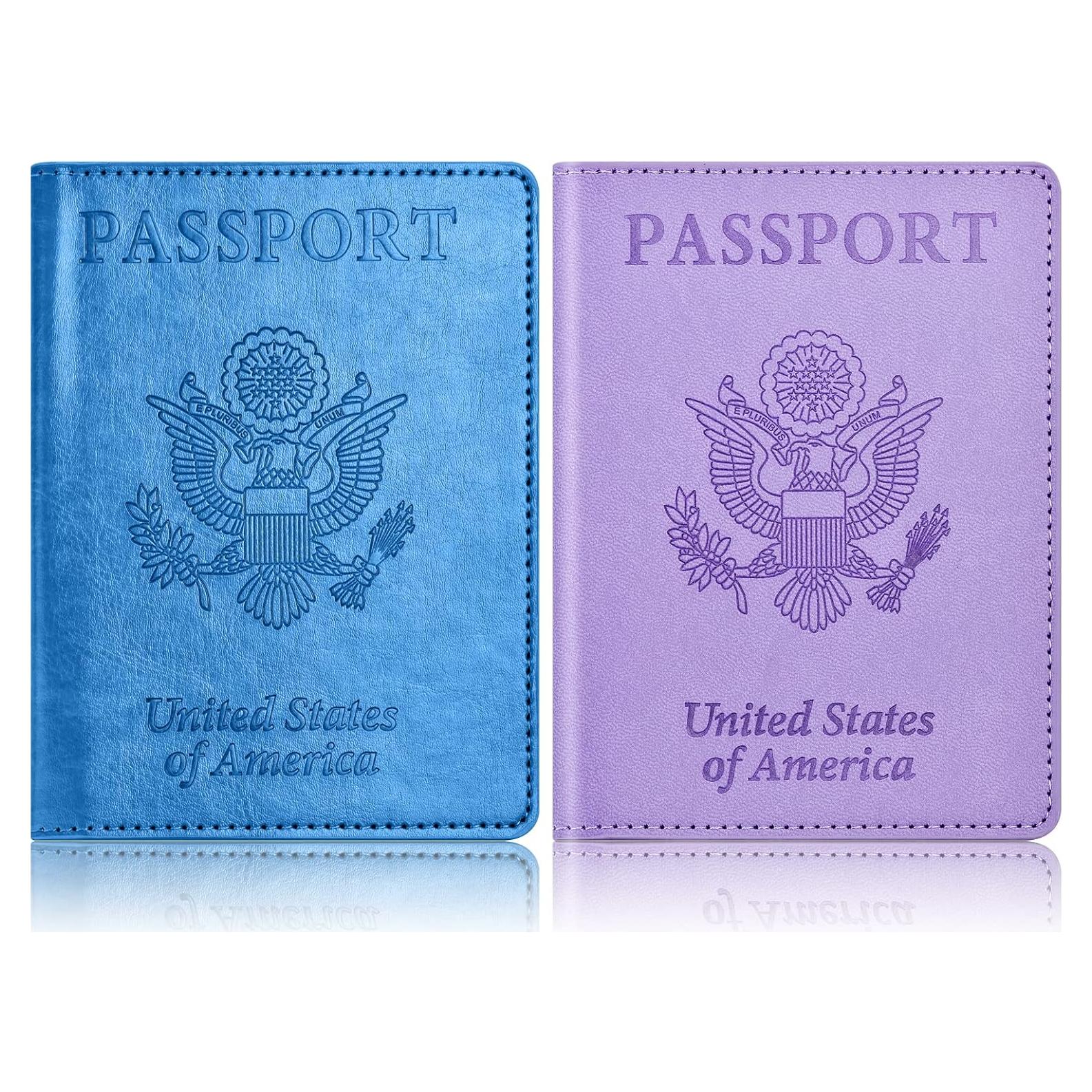 Funda de Pasaporte y Tarjeta de Vacunación Eoehro 2Pack