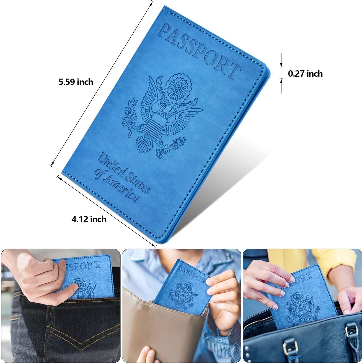 Funda de Pasaporte y Tarjeta de Vacunación Eoehro 2Pack
