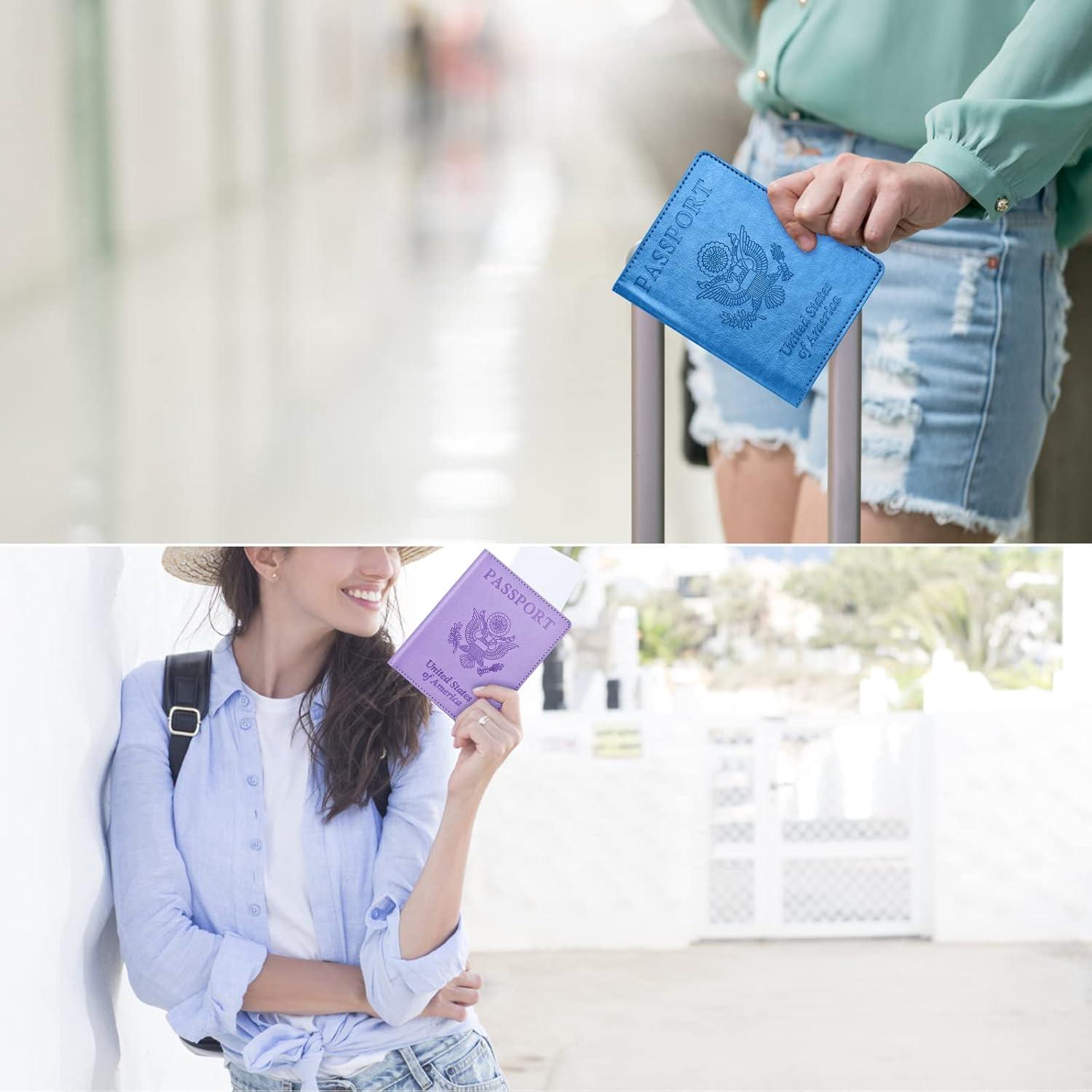 Funda de Pasaporte y Tarjeta de Vacunación Eoehro 2Pack