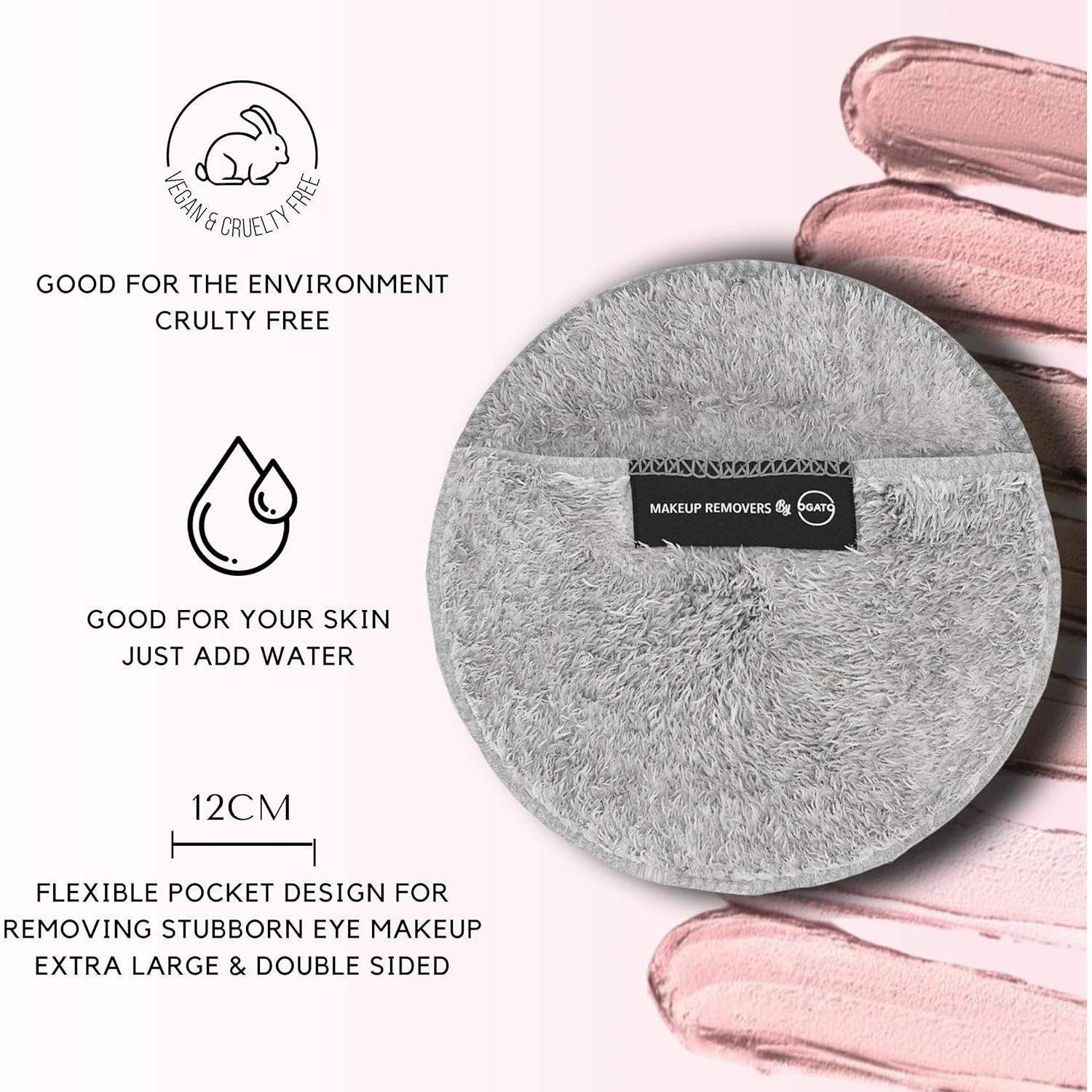 Almohadillas Reutilizables para Desmaquillar Ogato - 6 Piezas