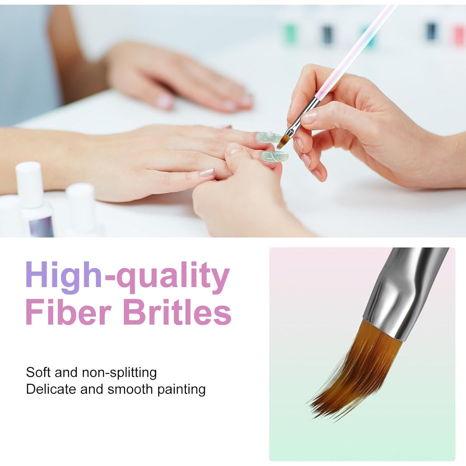 Set de Pinceles para Arte de Uñas Artdone 12 PCS Profesional