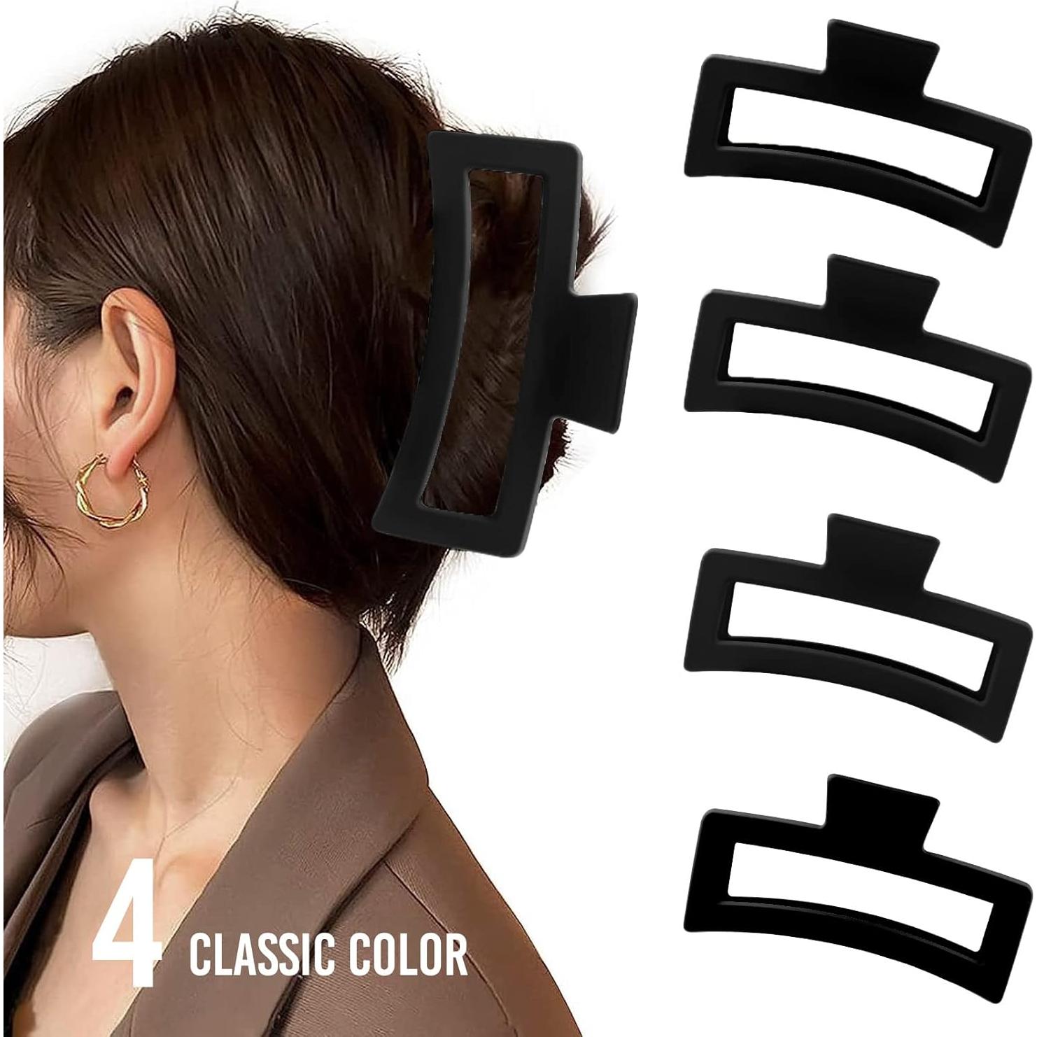 Pinzas de Garra Jumbo XL ZYTJ Negras para Cabello Grueso