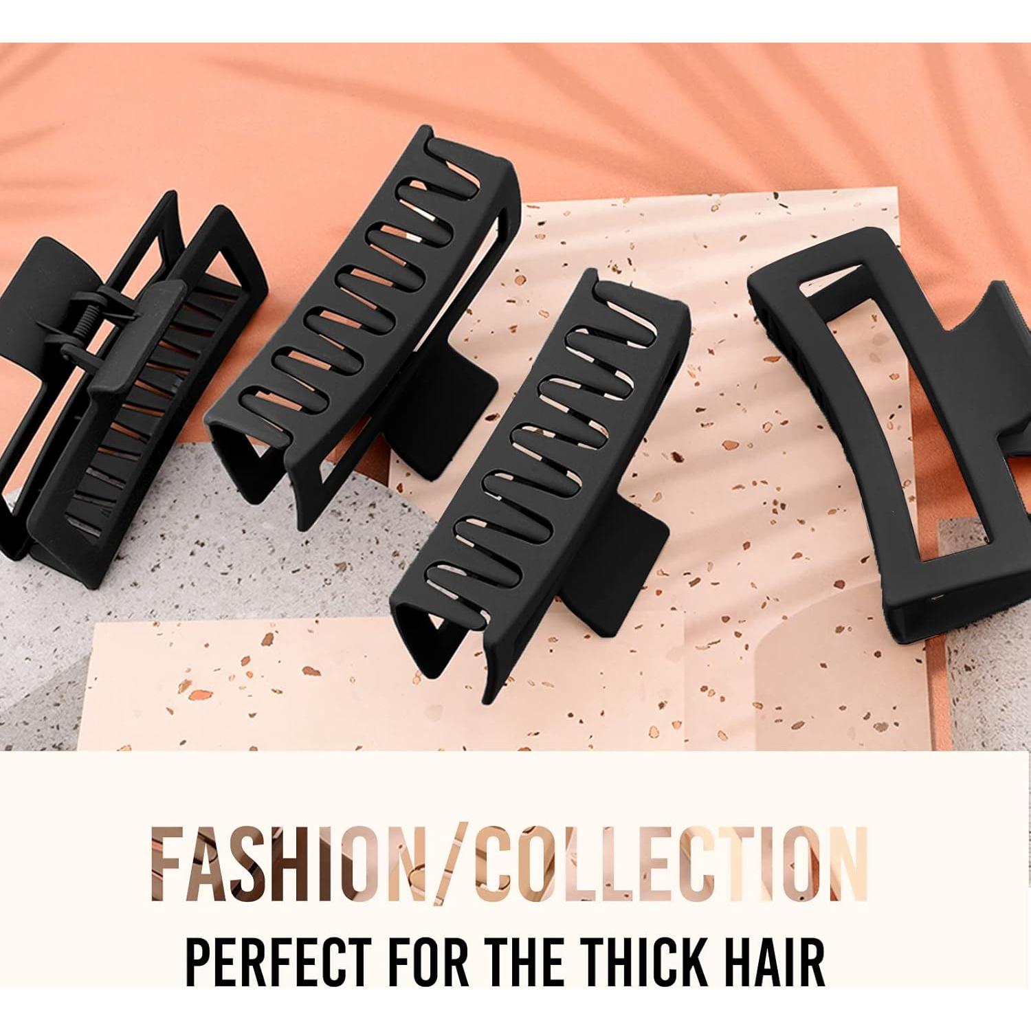 Pinzas de Garra Jumbo XL ZYTJ Negras para Cabello Grueso