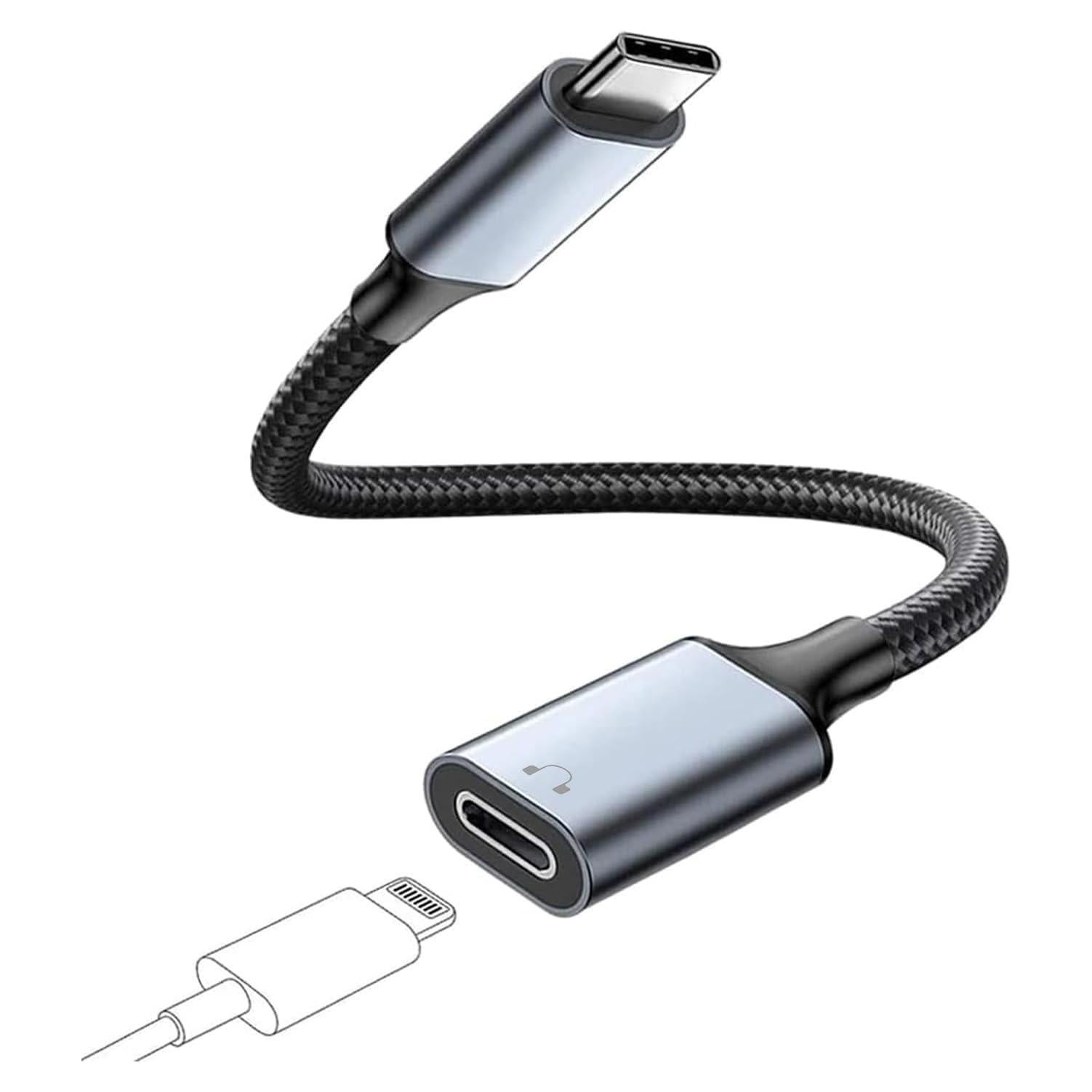 Adaptador de Audio USB C a Lightning LecLooc HiFi Gris