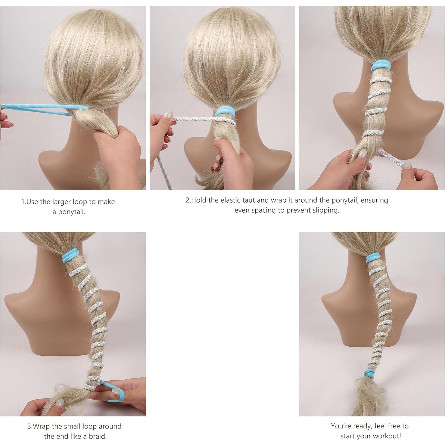 Gomas Elásticas Deportivas para Cabello - 4 Piezas Multicolor