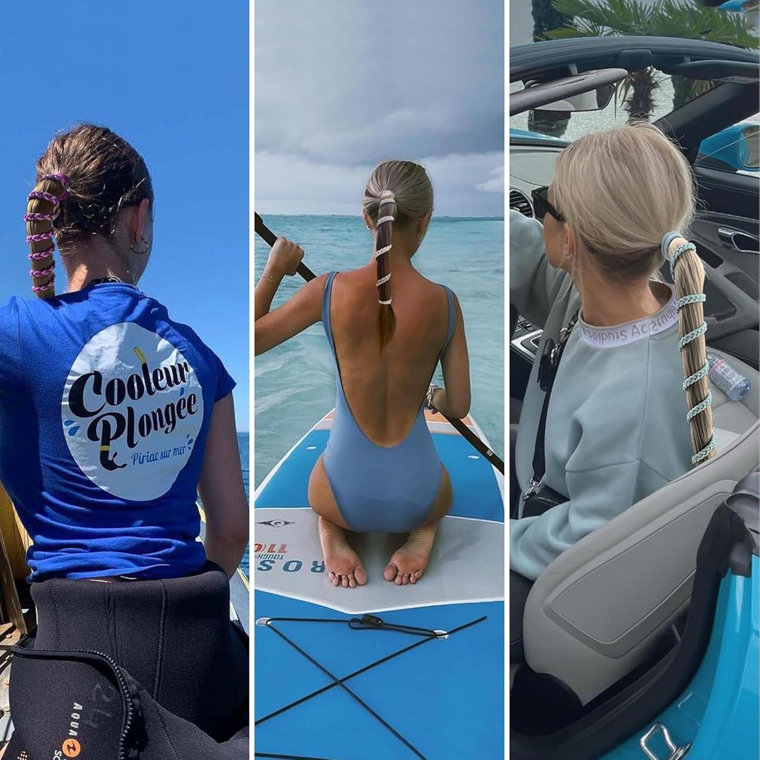 Gomas Elásticas Deportivas para Cabello - 4 Piezas Multicolor