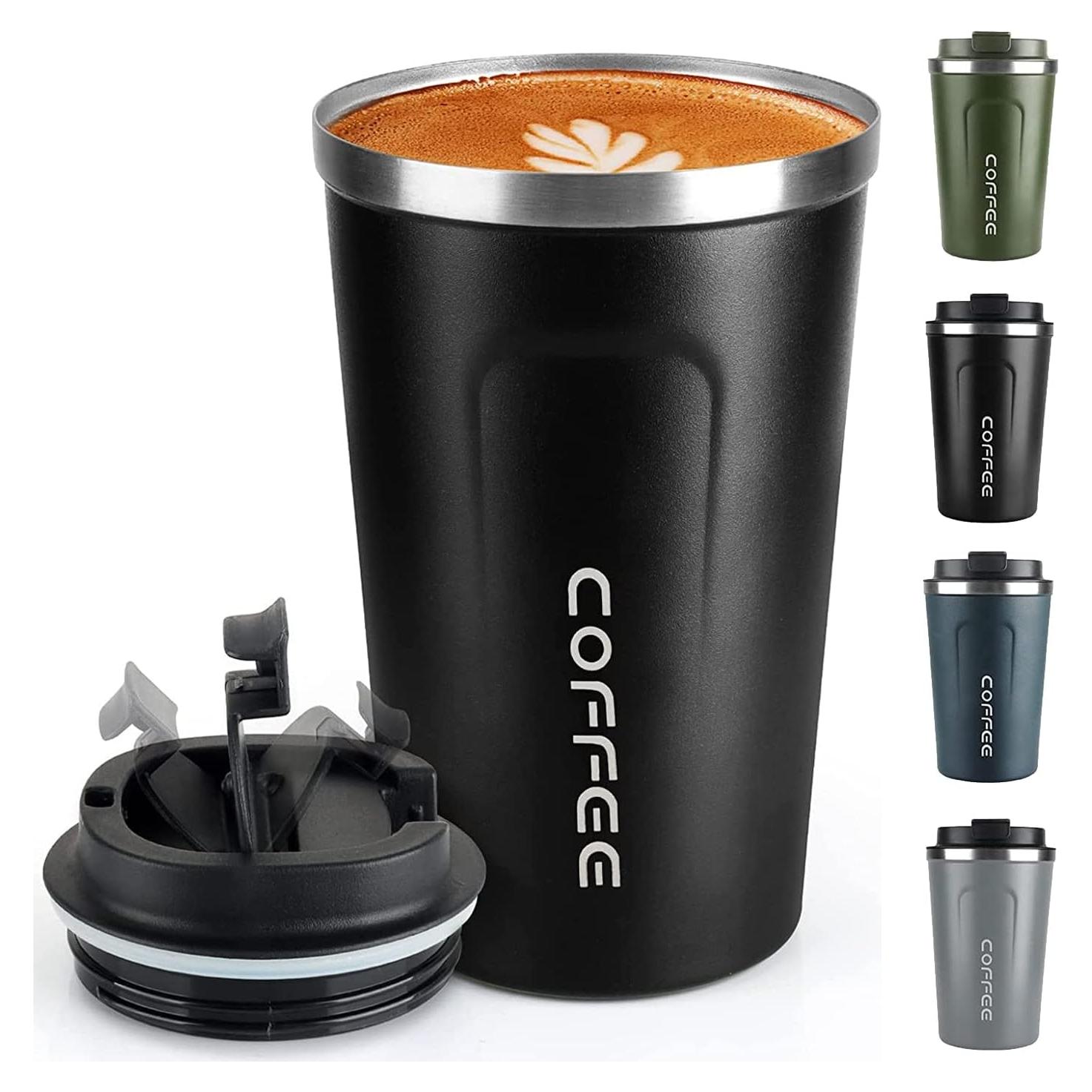 Taza de Viaje Aislada 380ml RNGODO - Acero Inoxidable a Prueba de Fugas