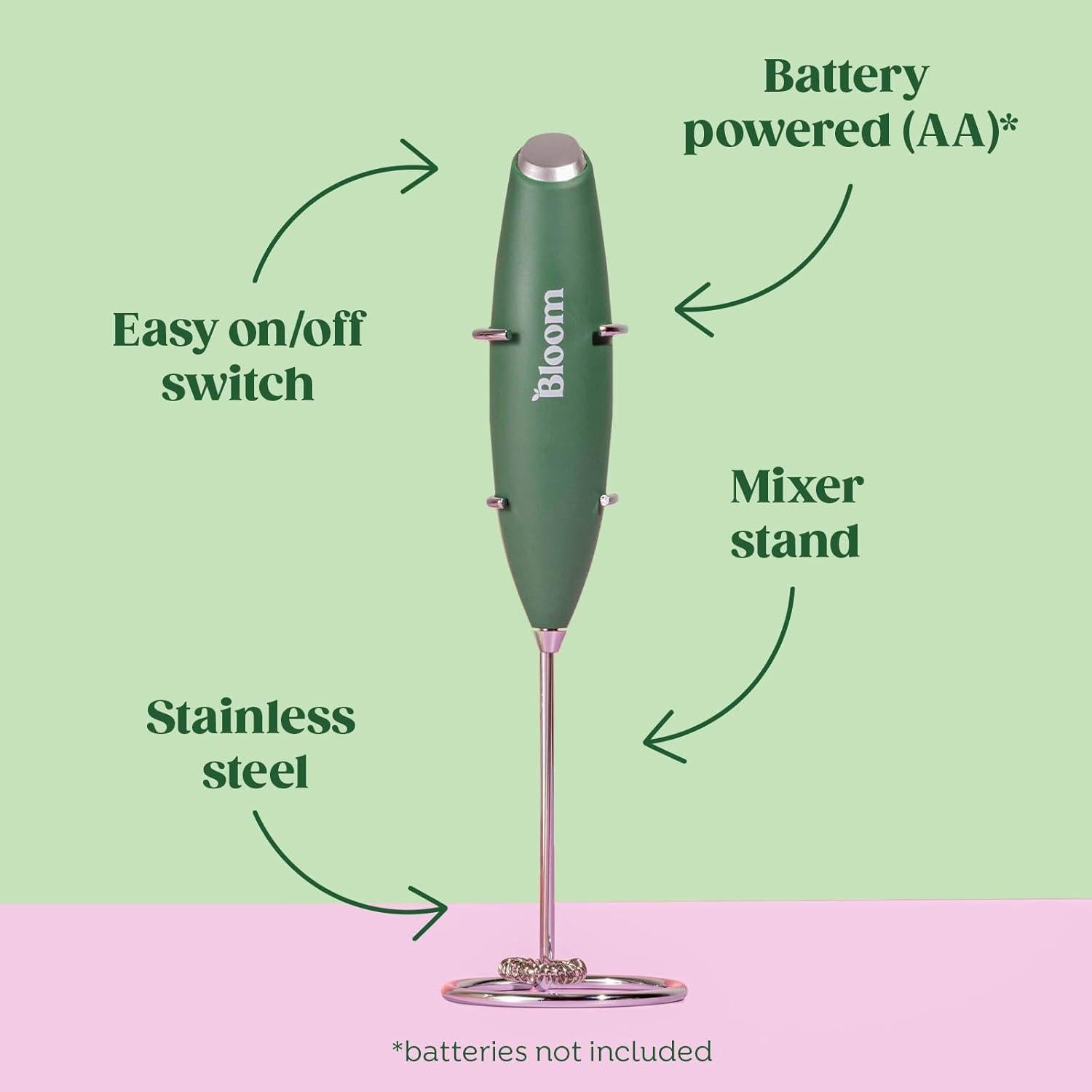 Batidor Eléctrico de Mano Bloom Nutrition, Acero Inoxidable, 150g