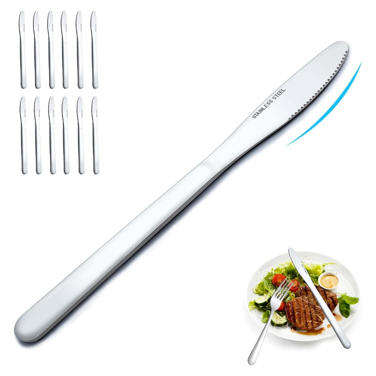 Juego de 12 Cuchillos de Cena Funnydin 20.6 cm Acero Inoxidable