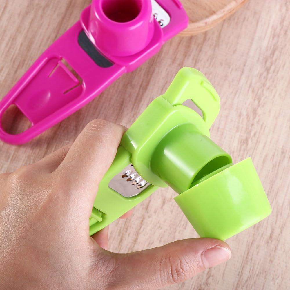 Multifunction Mini Grater and Nutmeg Grinder - Manual Fruit, Vegetable and Nuts Chopper (Green)