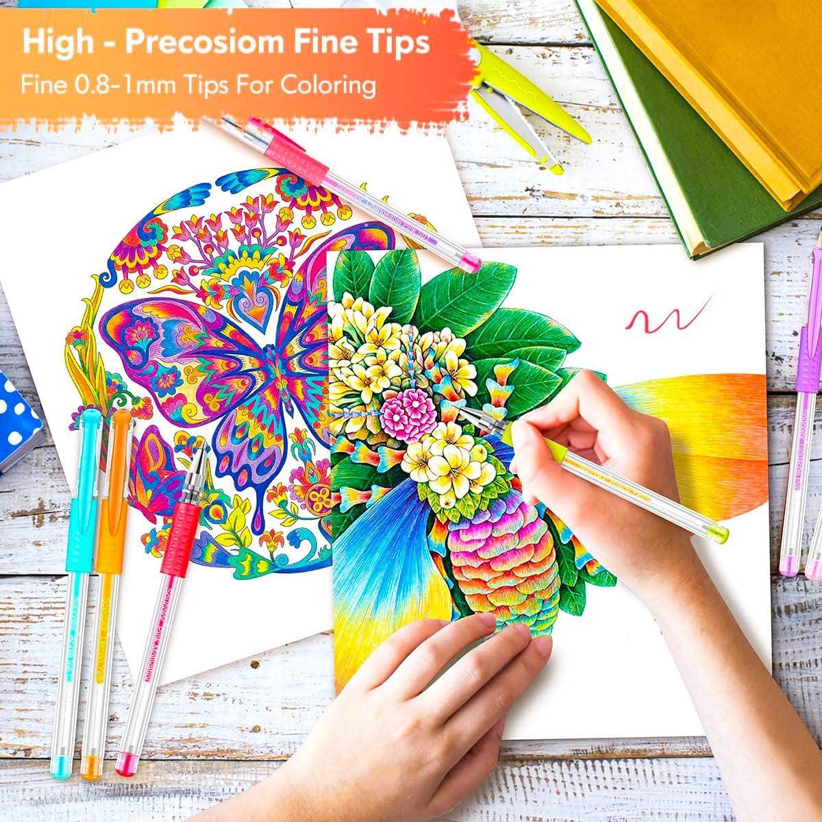 Set de 120 Bolígrafos de Gel Soucolor Multicolor con Estuche