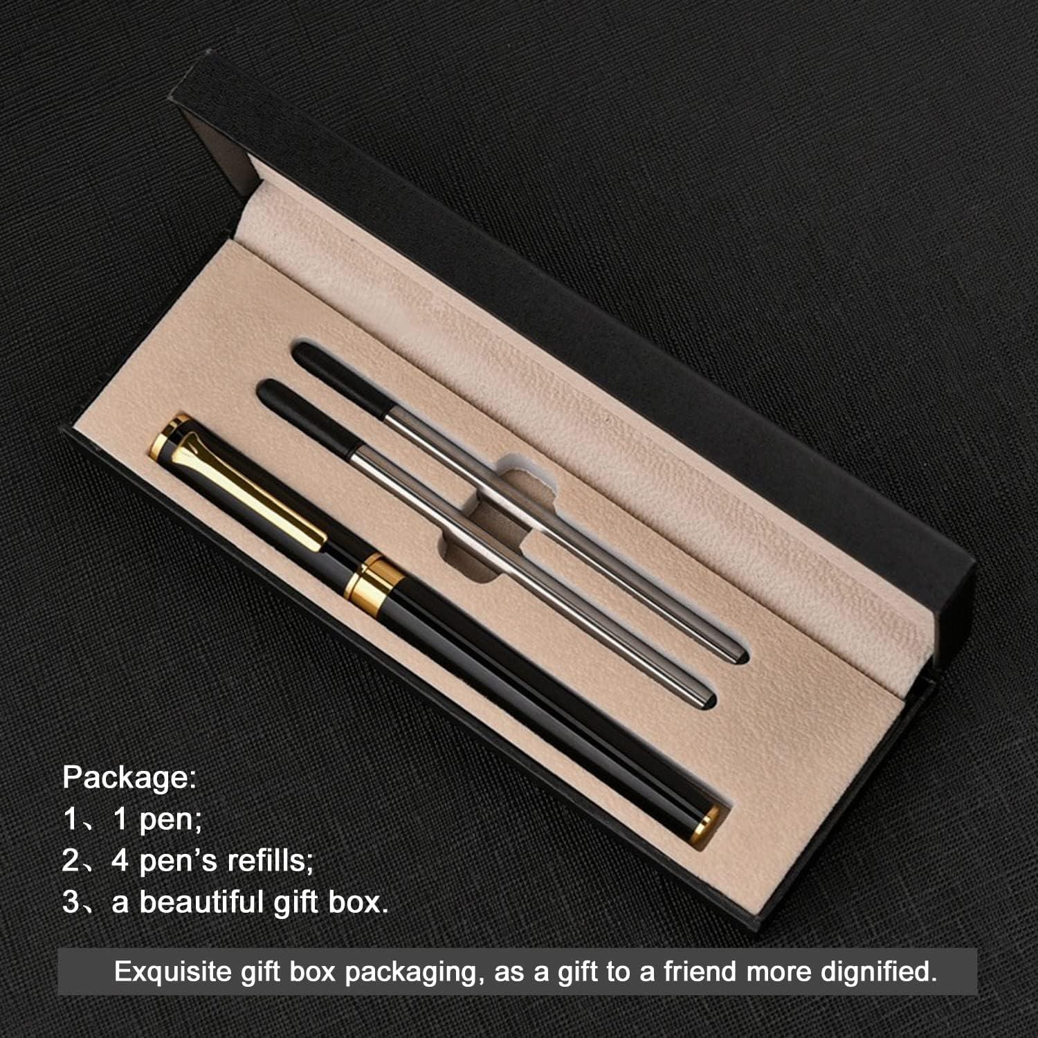 Bolígrafo de Lujo YIVONKA Negro 0.5mm Recarga en Caja Regalo