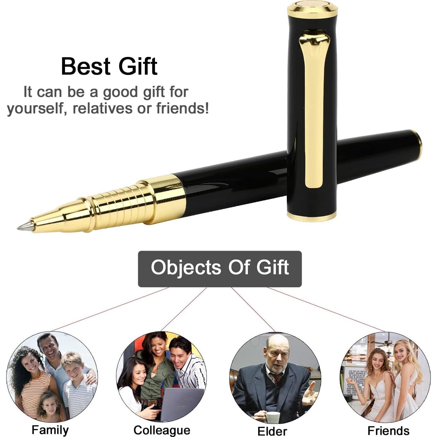 Bolígrafo de Lujo YIVONKA Negro 0.5mm Recarga en Caja Regalo