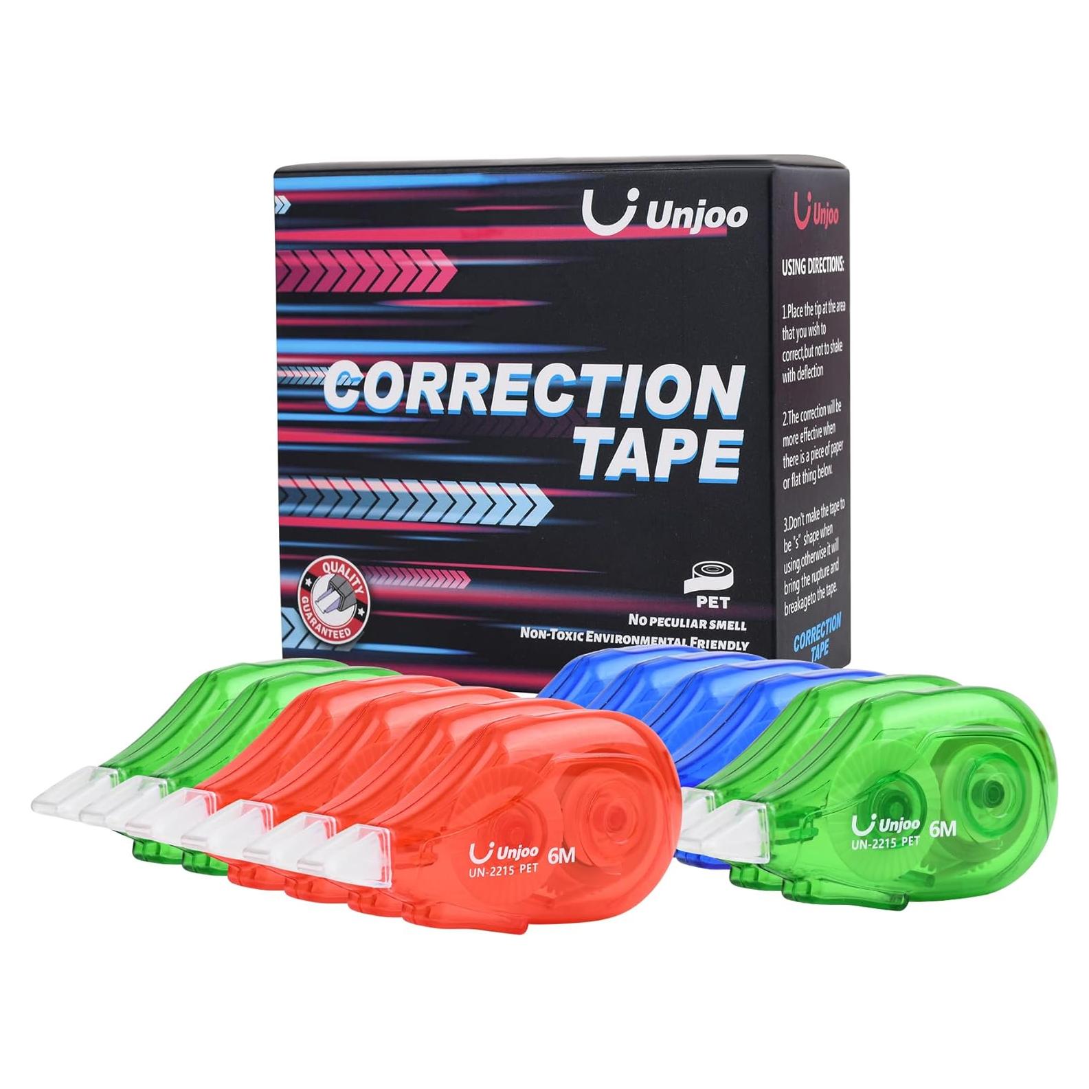 Dispenser Cinta Correctora Unjoo 12 Piezas 0.5cm Blanca