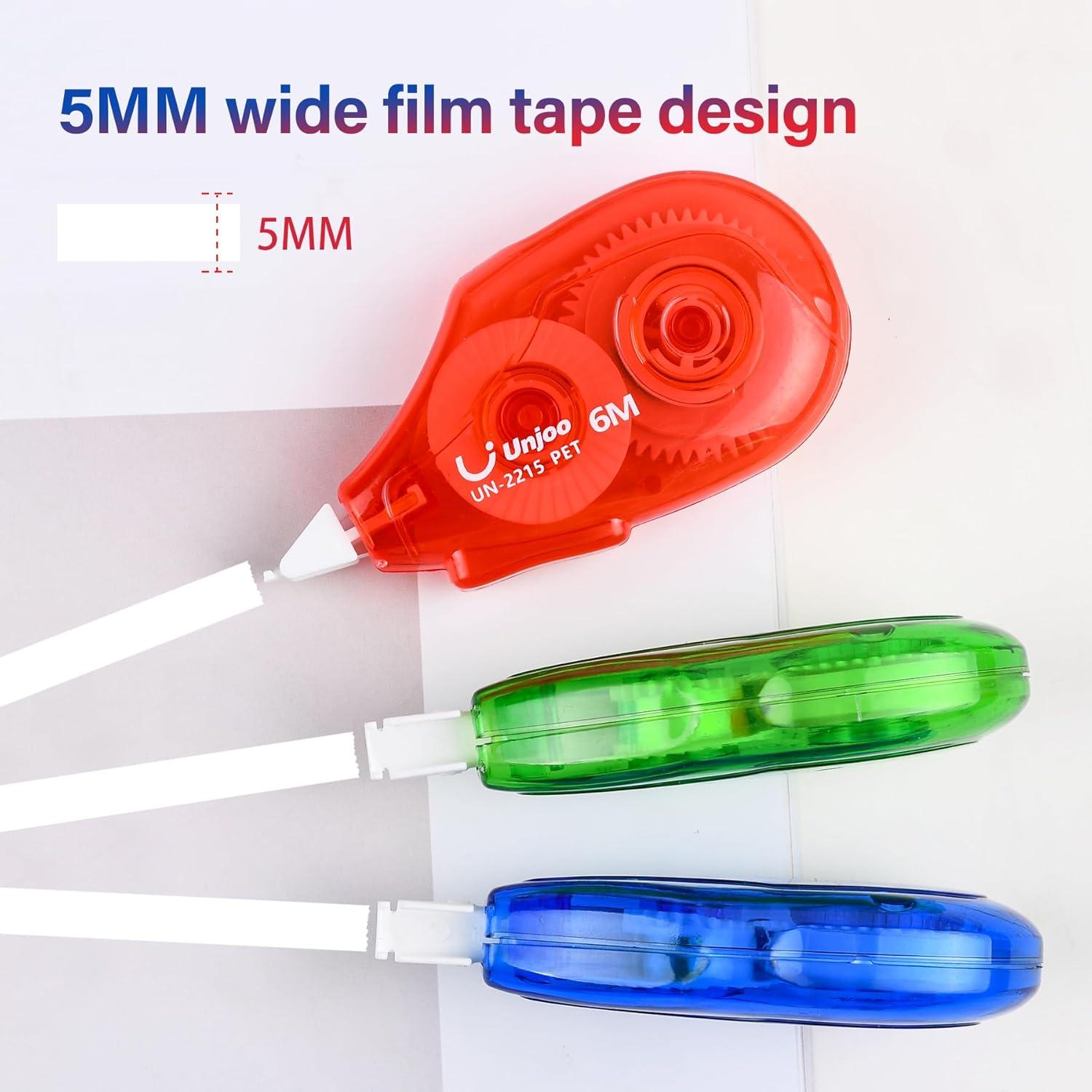 Dispenser Cinta Correctora Unjoo 12 Piezas 0.5cm Blanca