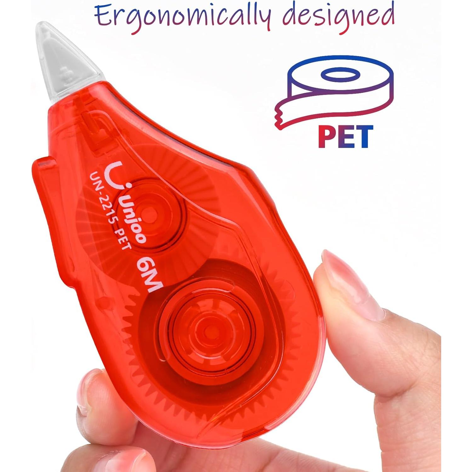 Dispenser Cinta Correctora Unjoo 12 Piezas 0.5cm Blanca